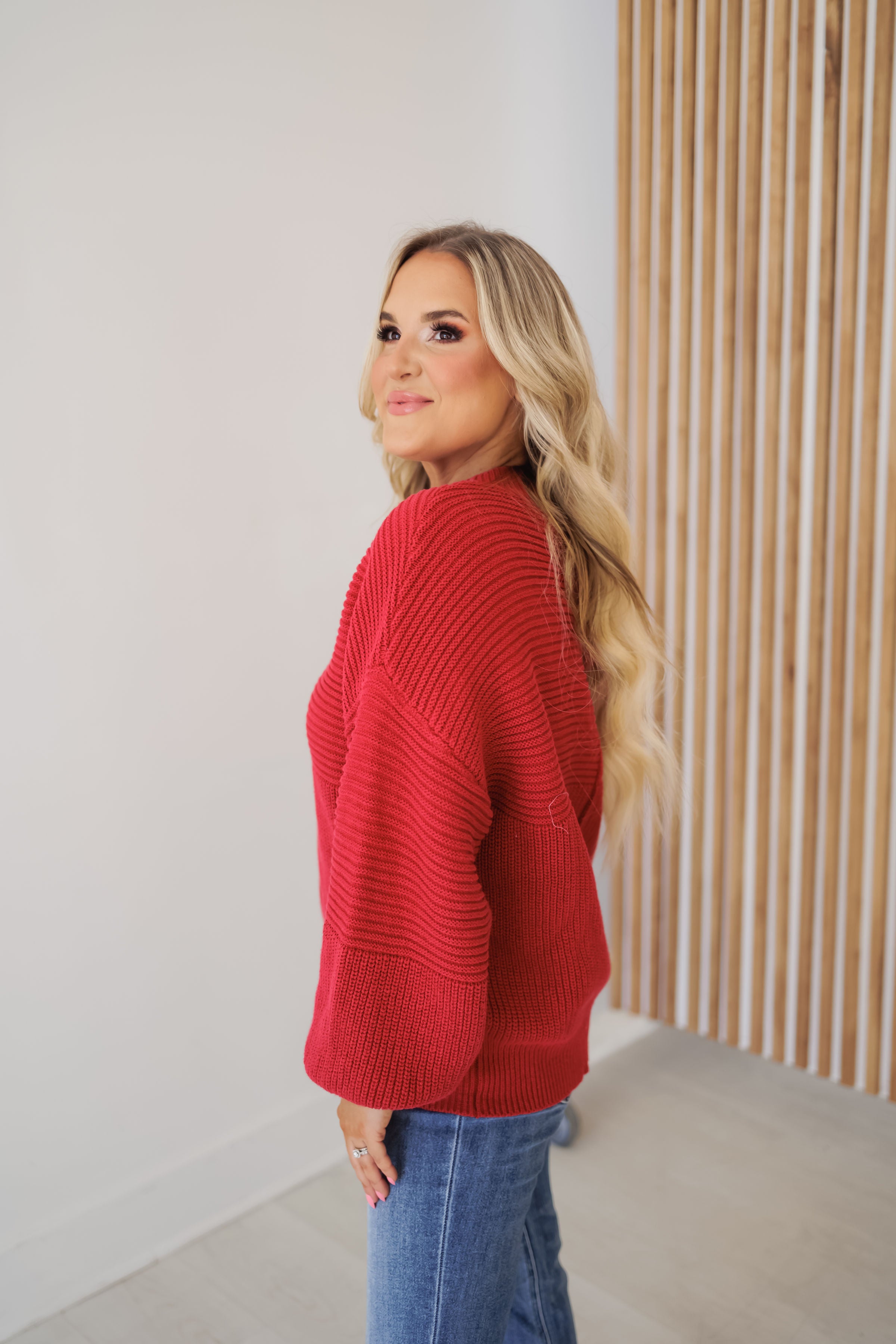 Butter Me Up Sweater - Red