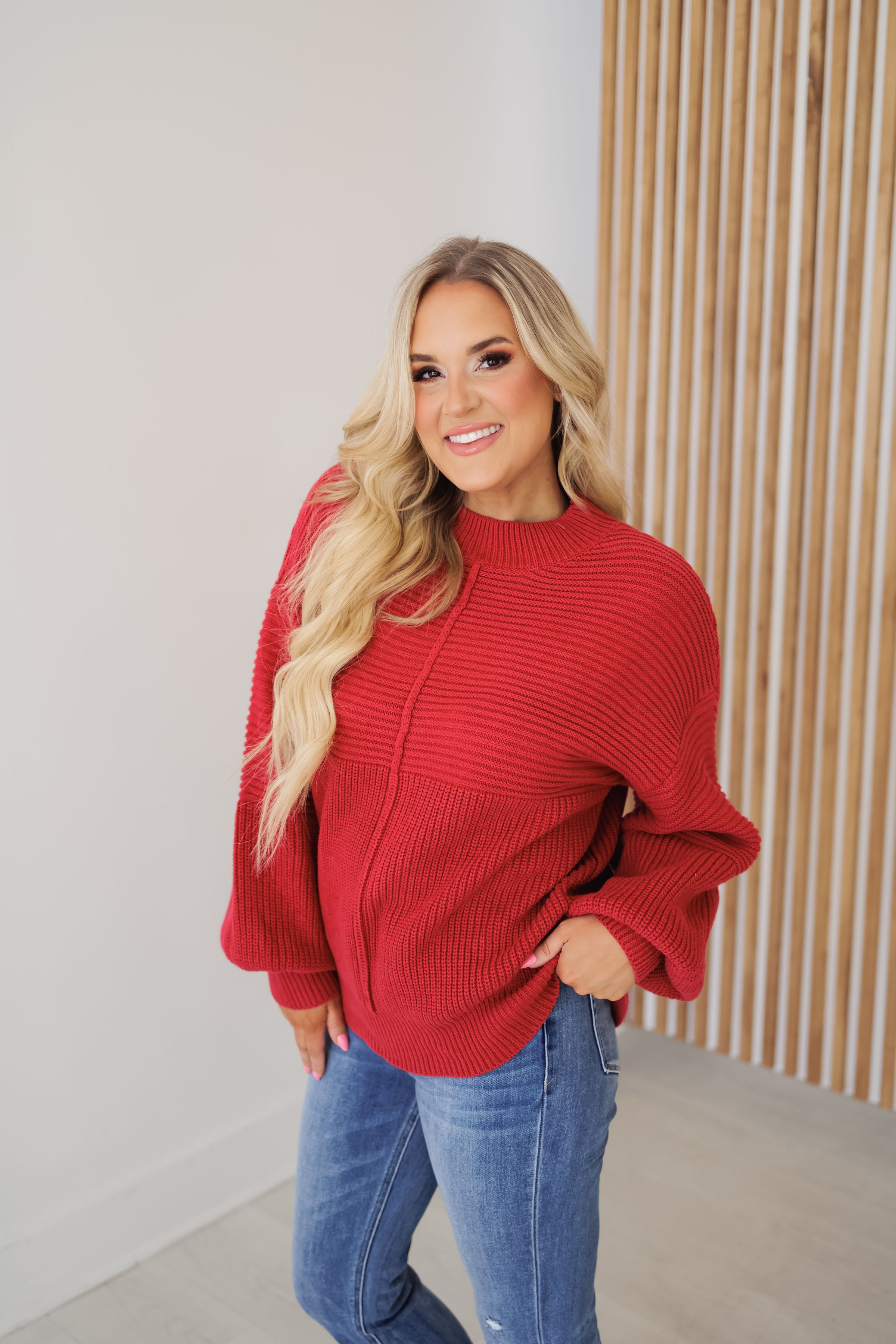 Butter Me Up Sweater - Red