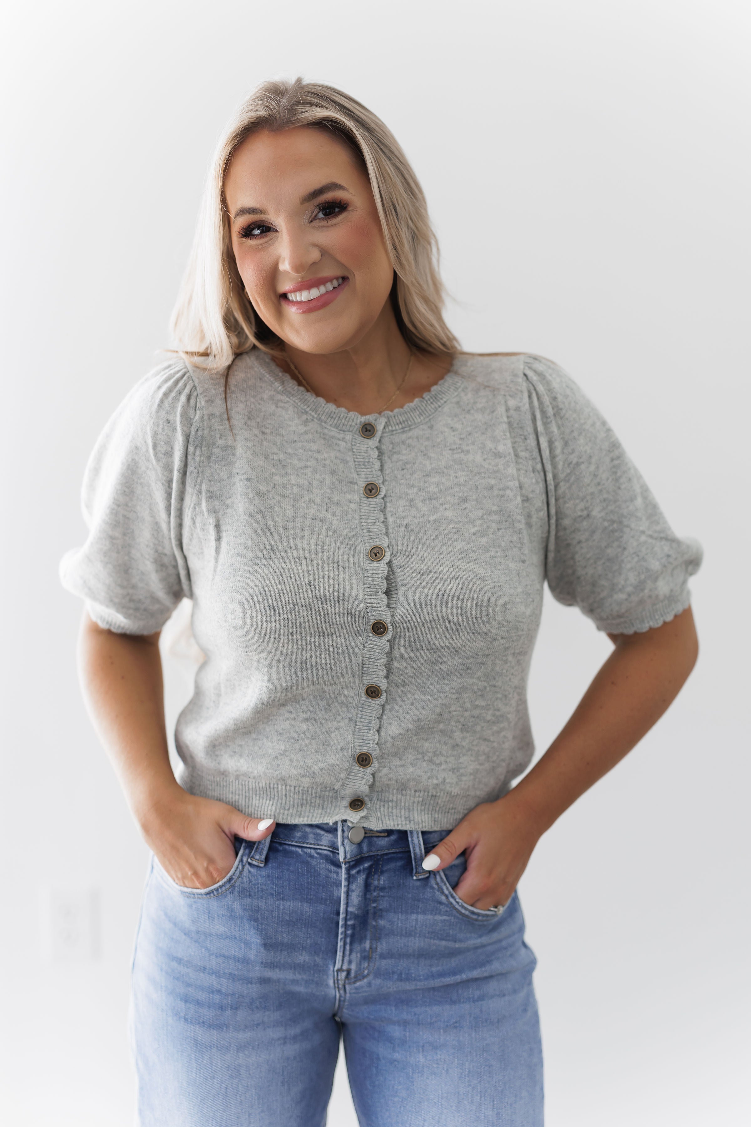 First Step Cardigan - Heather Grey