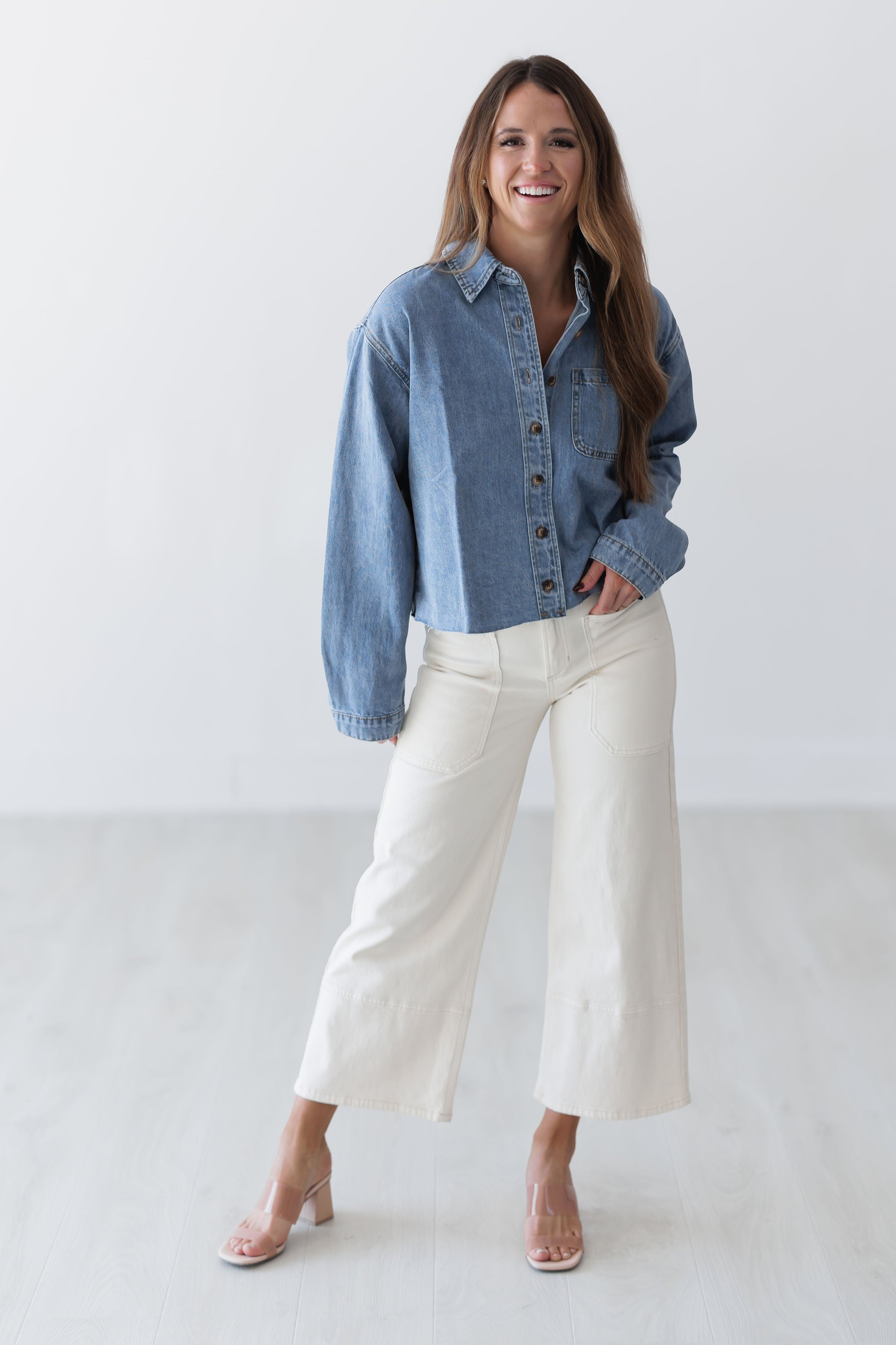 Take A Chance Denim Top