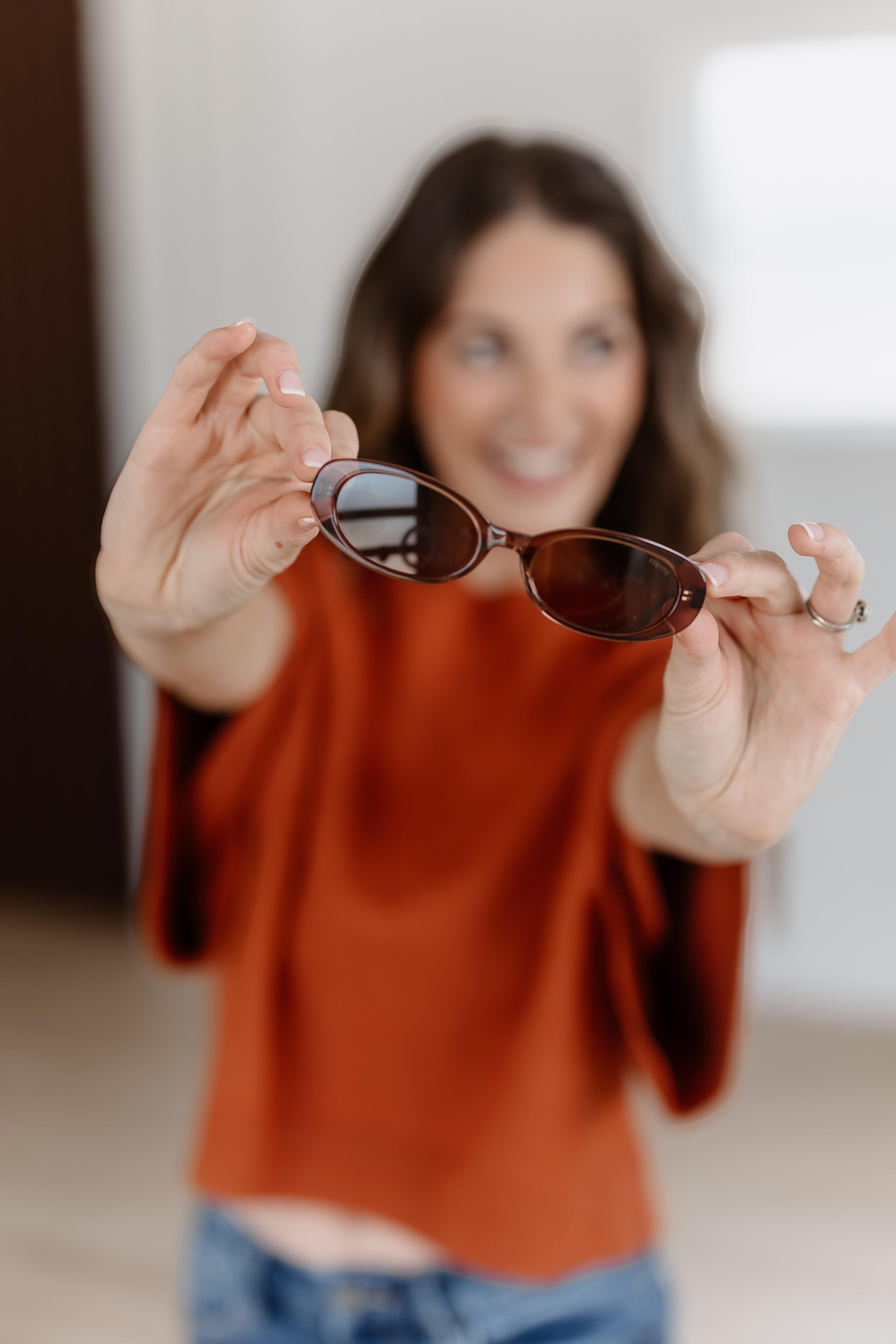 FREYRS: Mimi Acetate Oval Sunglasses
