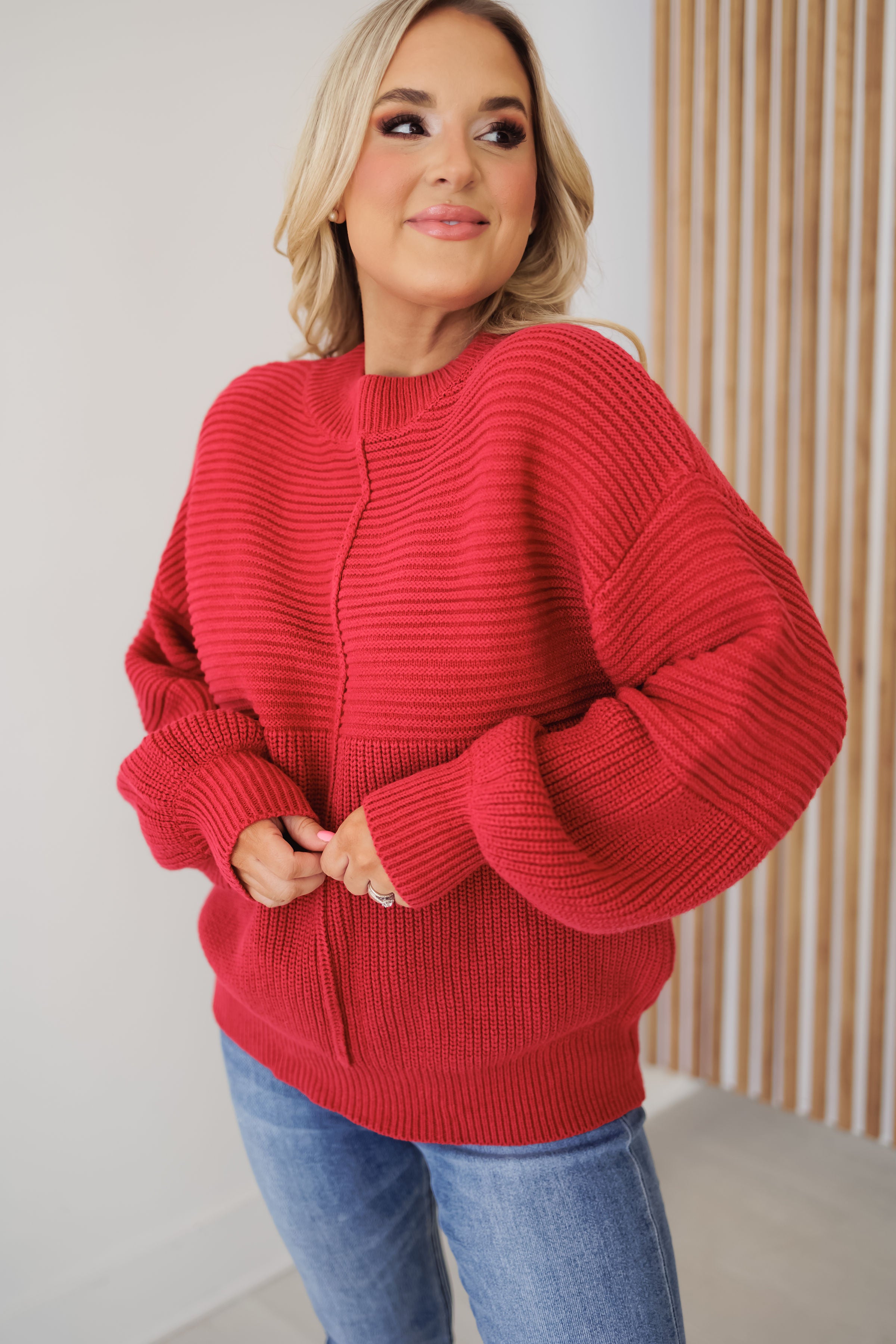 Butter Me Up Sweater - Red