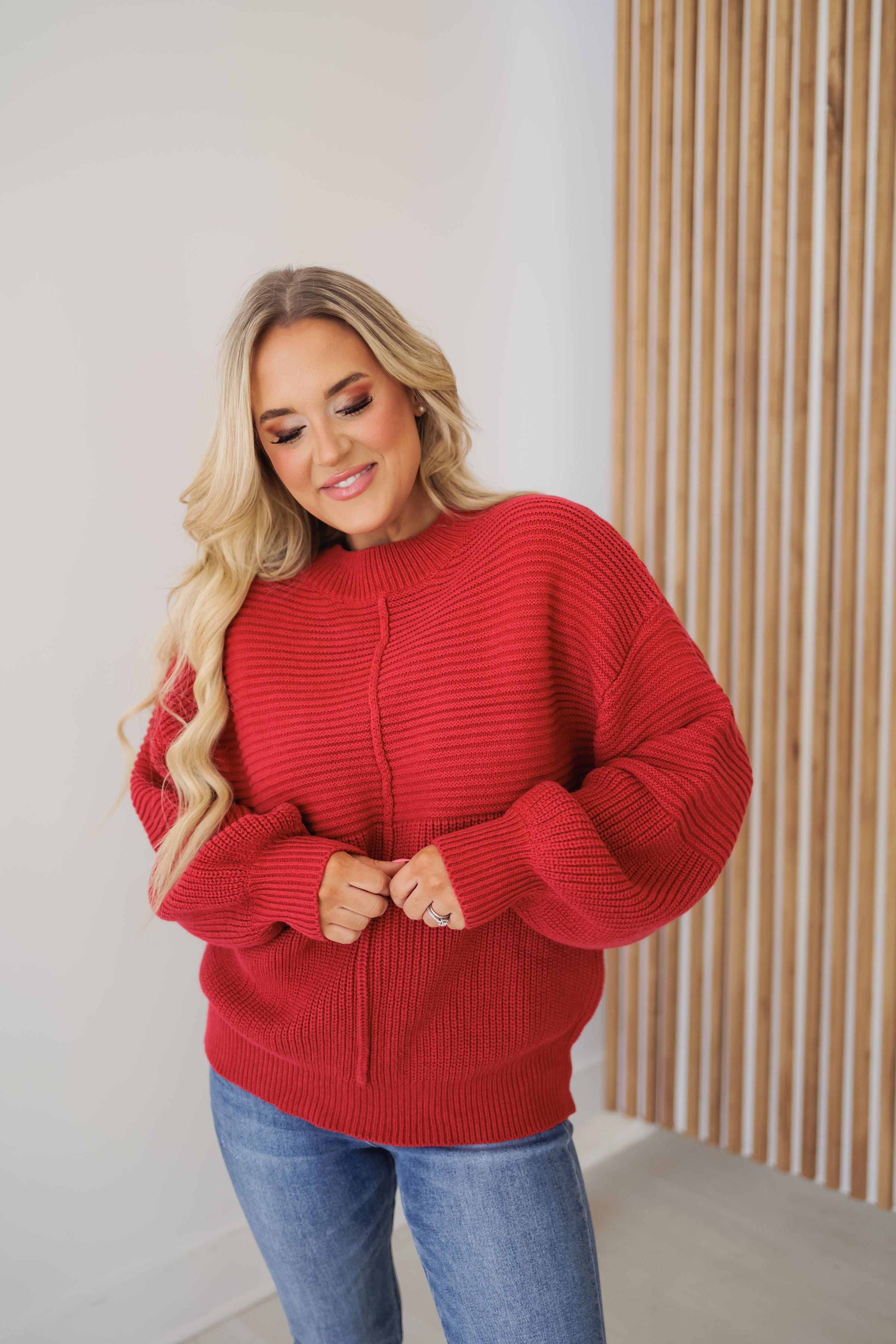 Butter Me Up Sweater - Red