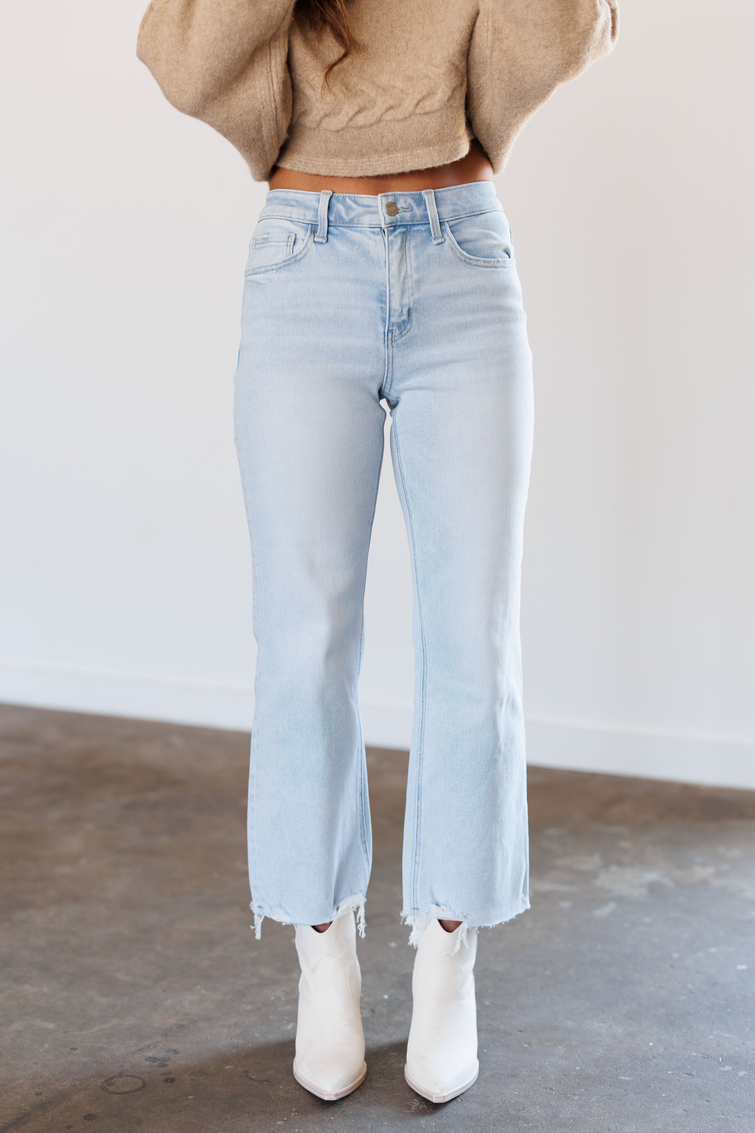 Donnie High Rise Slim Wide Jeans