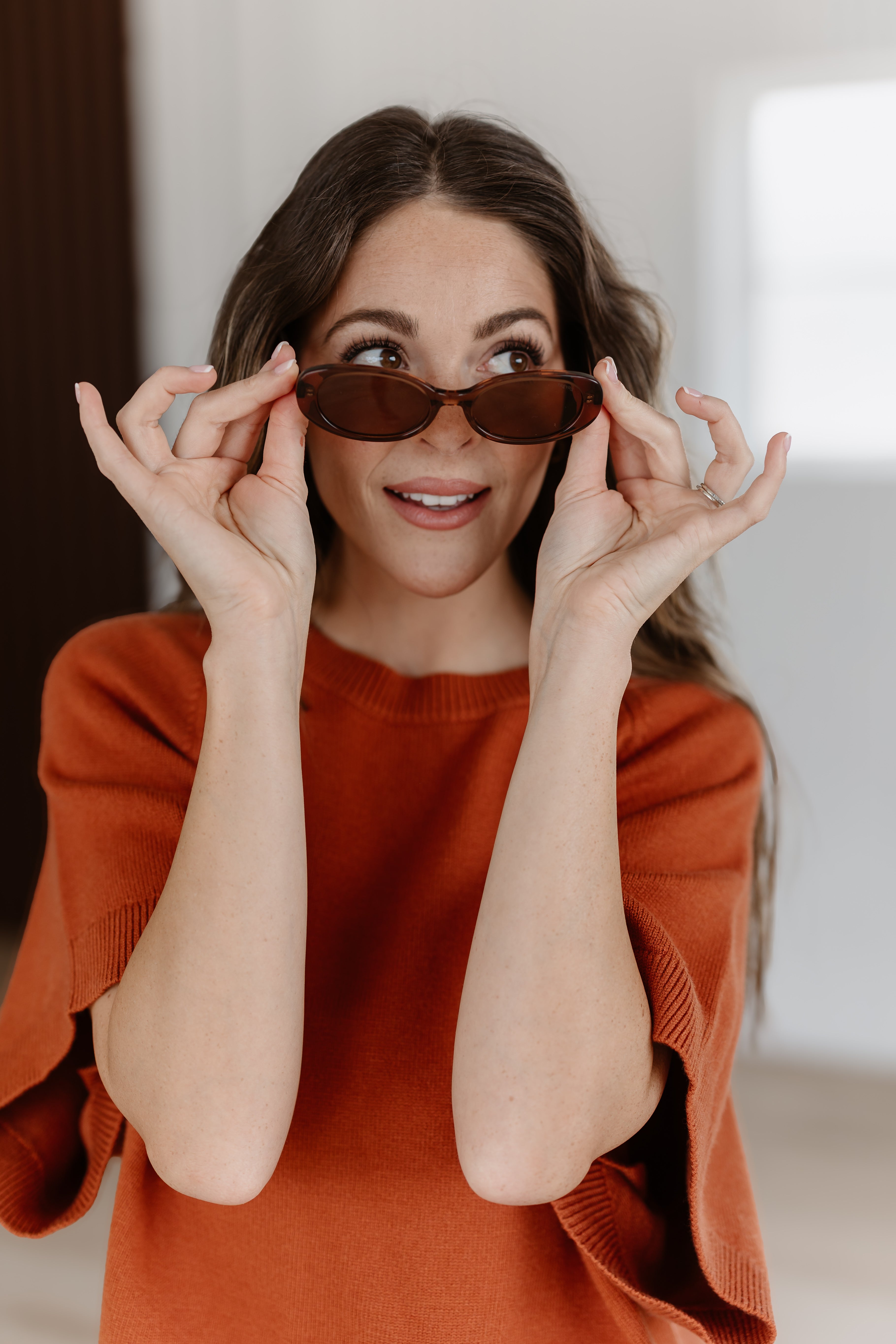 FREYRS: Mimi Acetate Oval Sunglasses