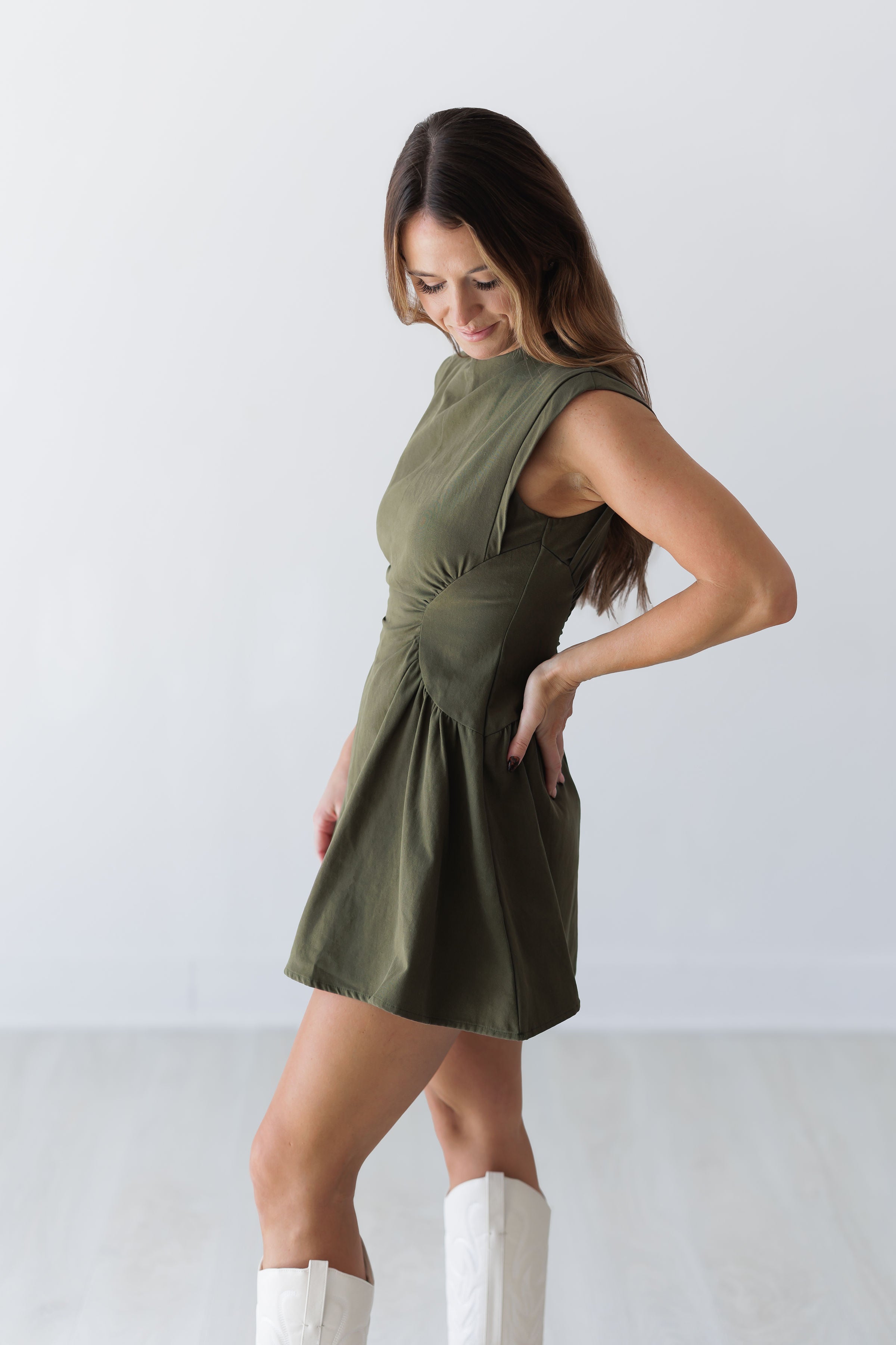 Mallory Mini Dress - Olive