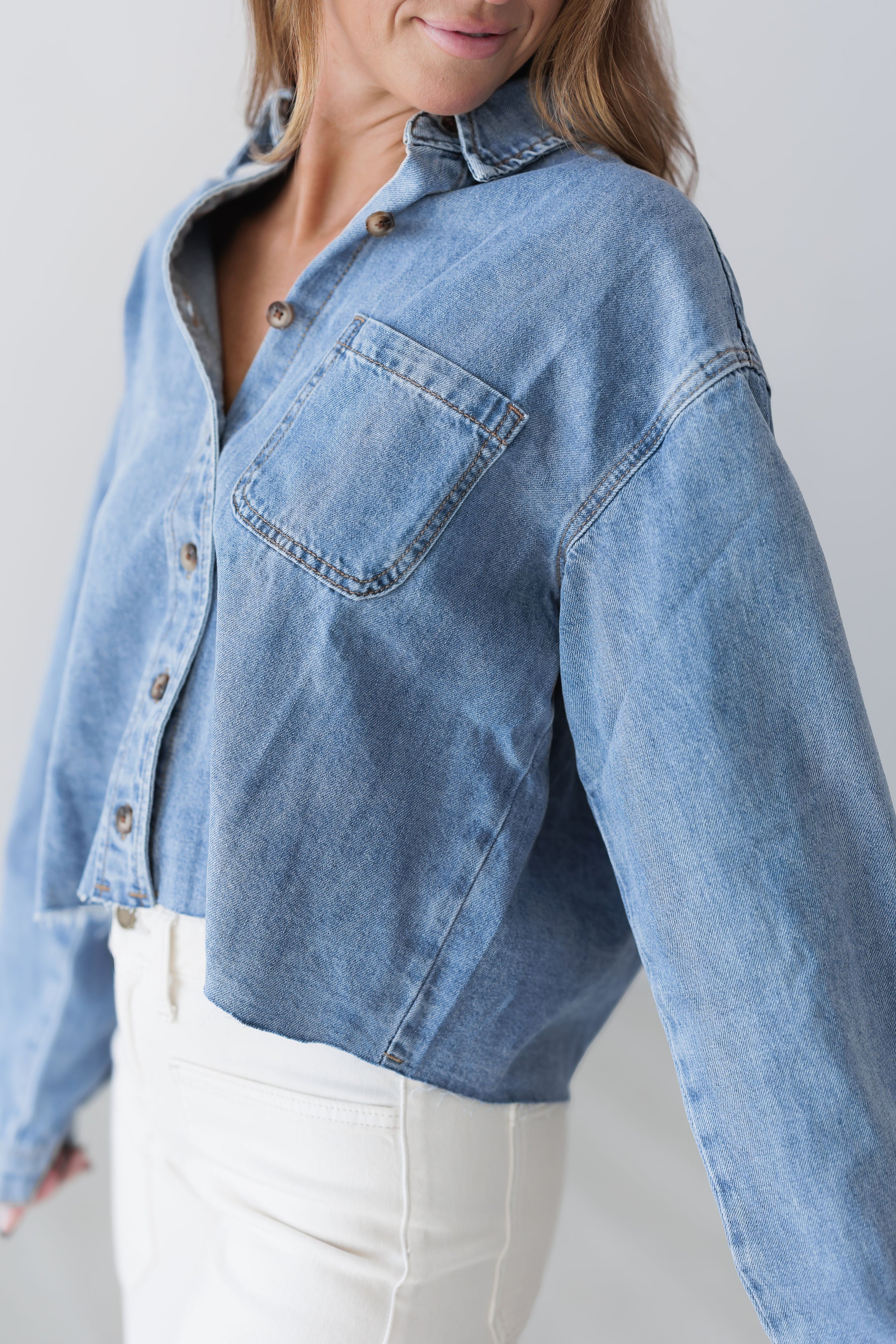 Take A Chance Denim Top