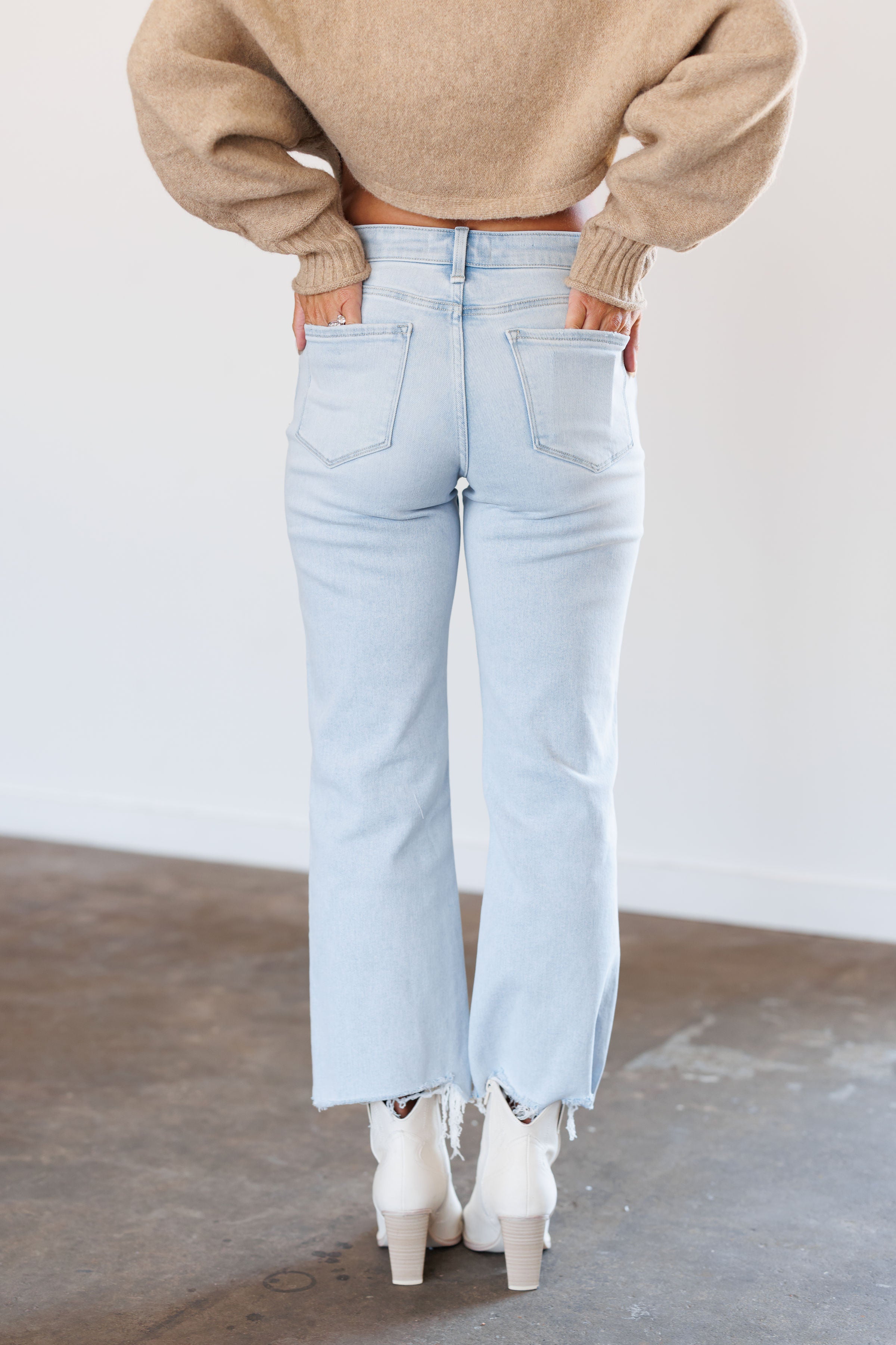 Donnie High Rise Slim Wide Jeans