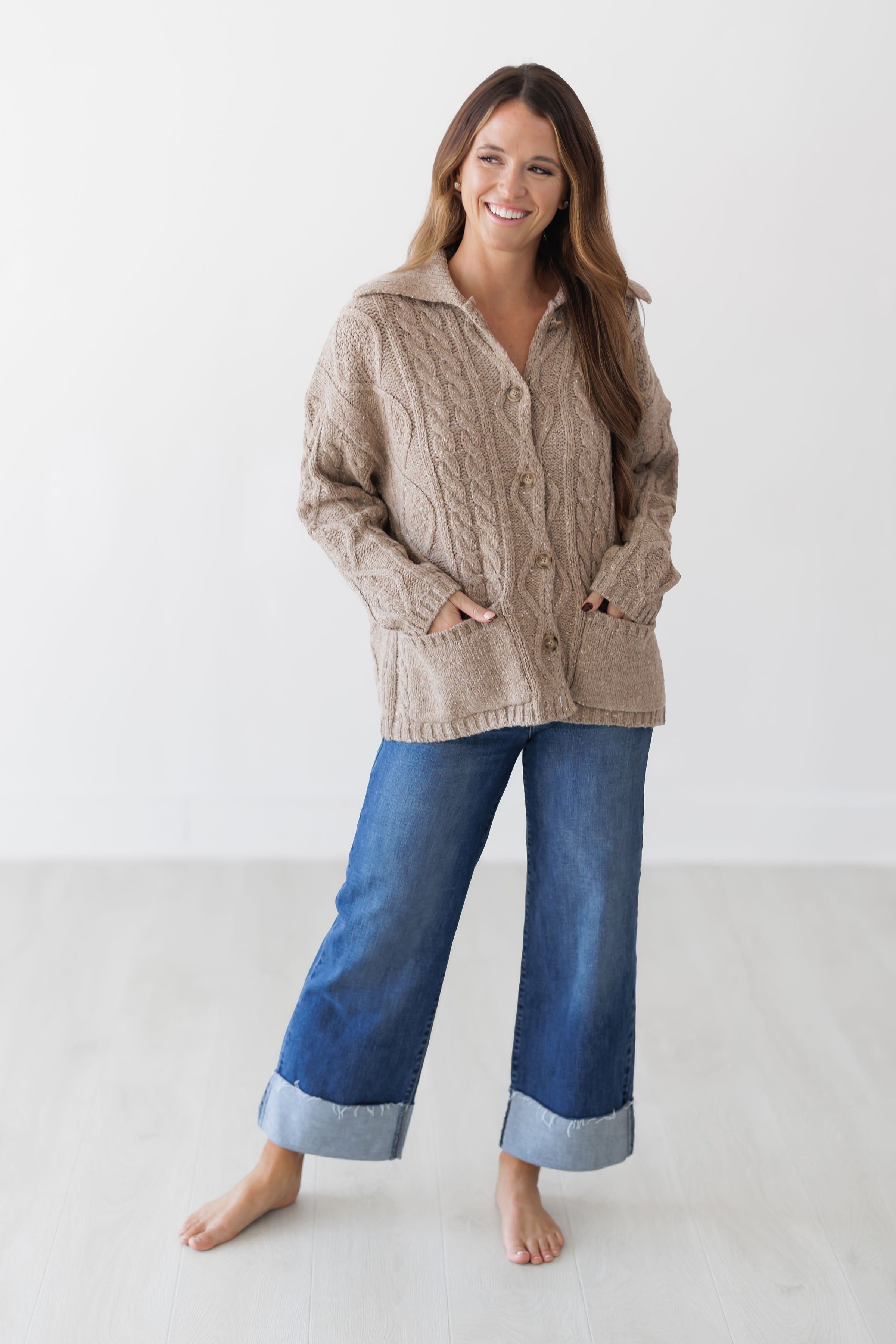 Clear Path Cardigan - Beige