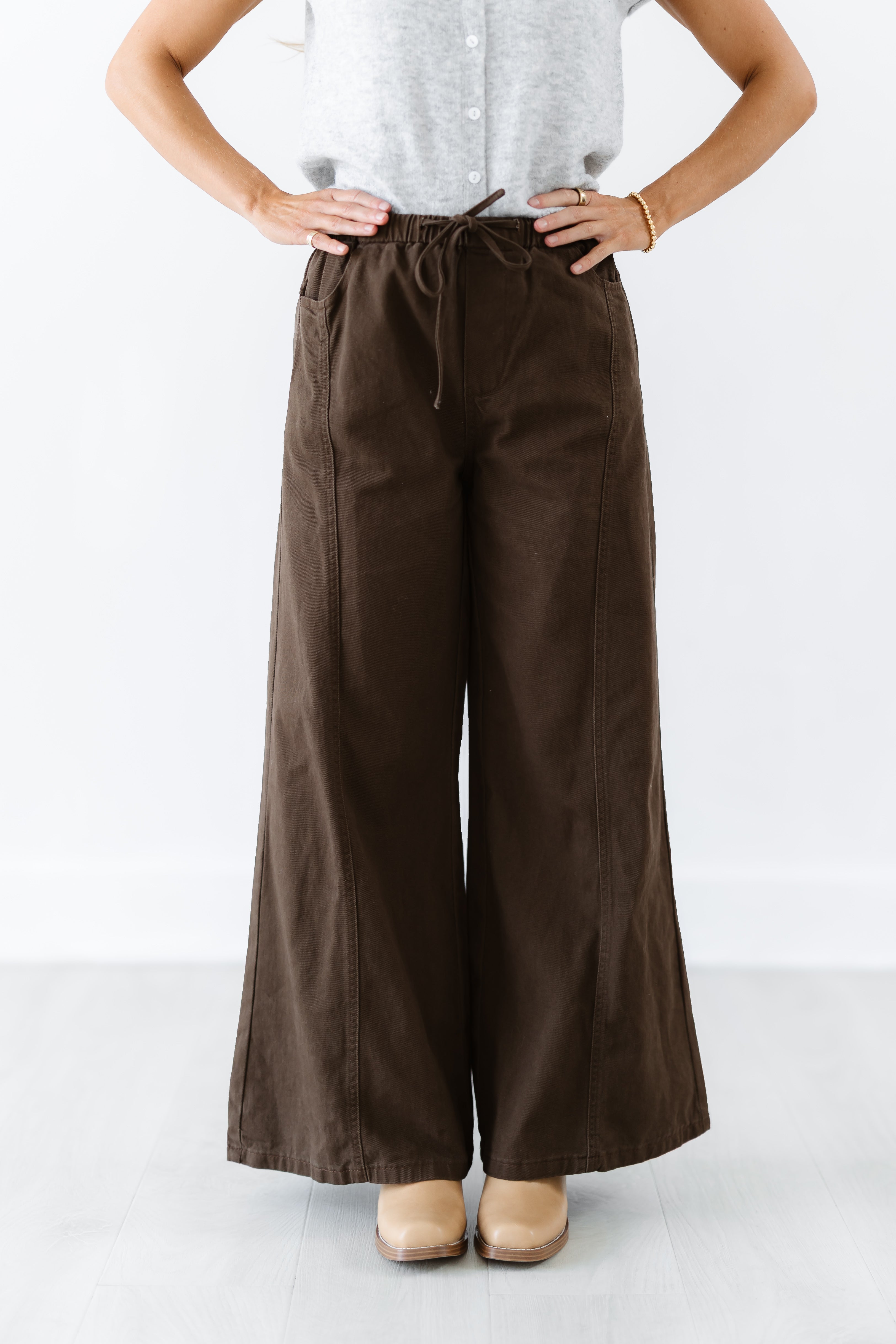 Neutral Ground Wide Leg Pants