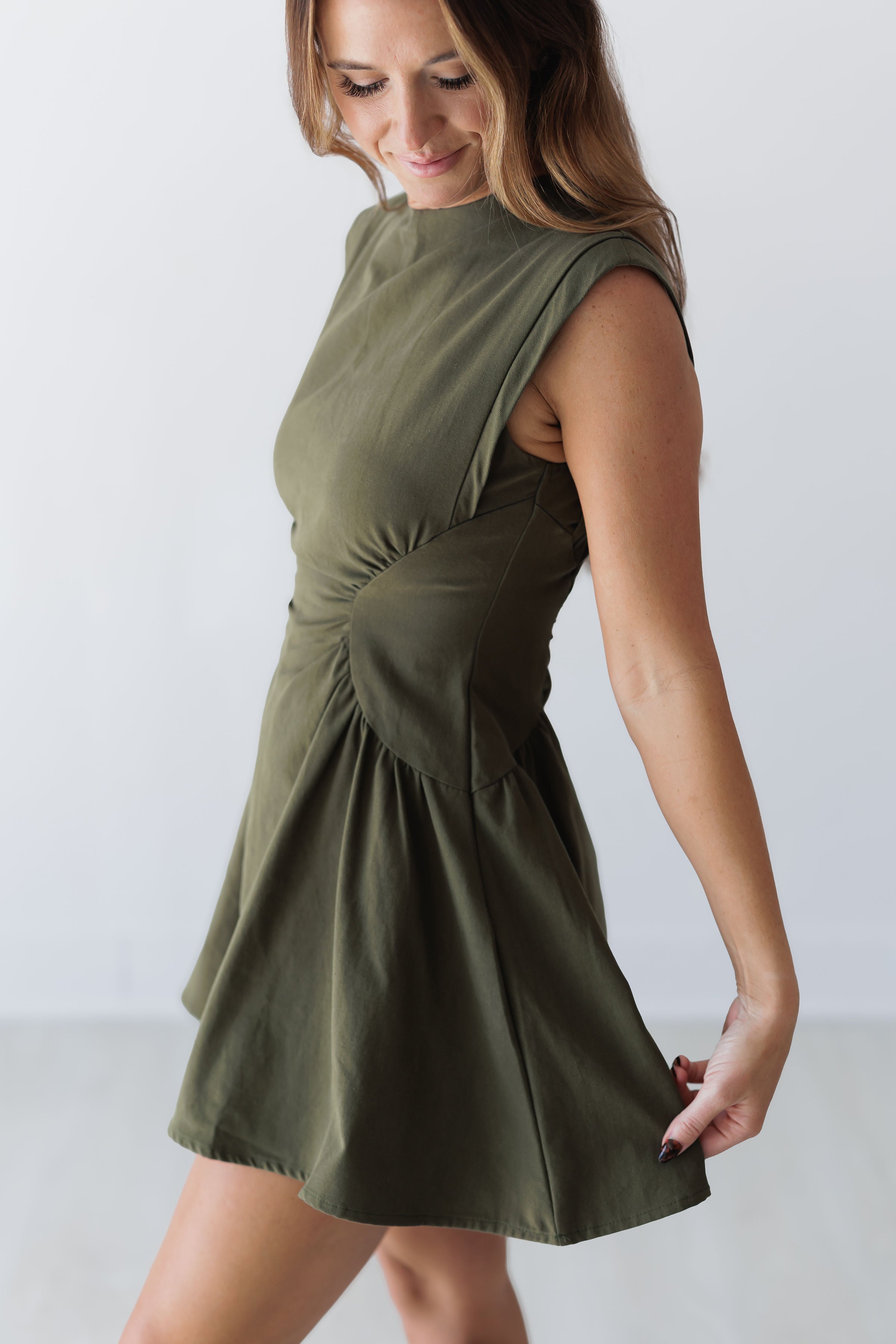 Mallory Mini Dress - Olive