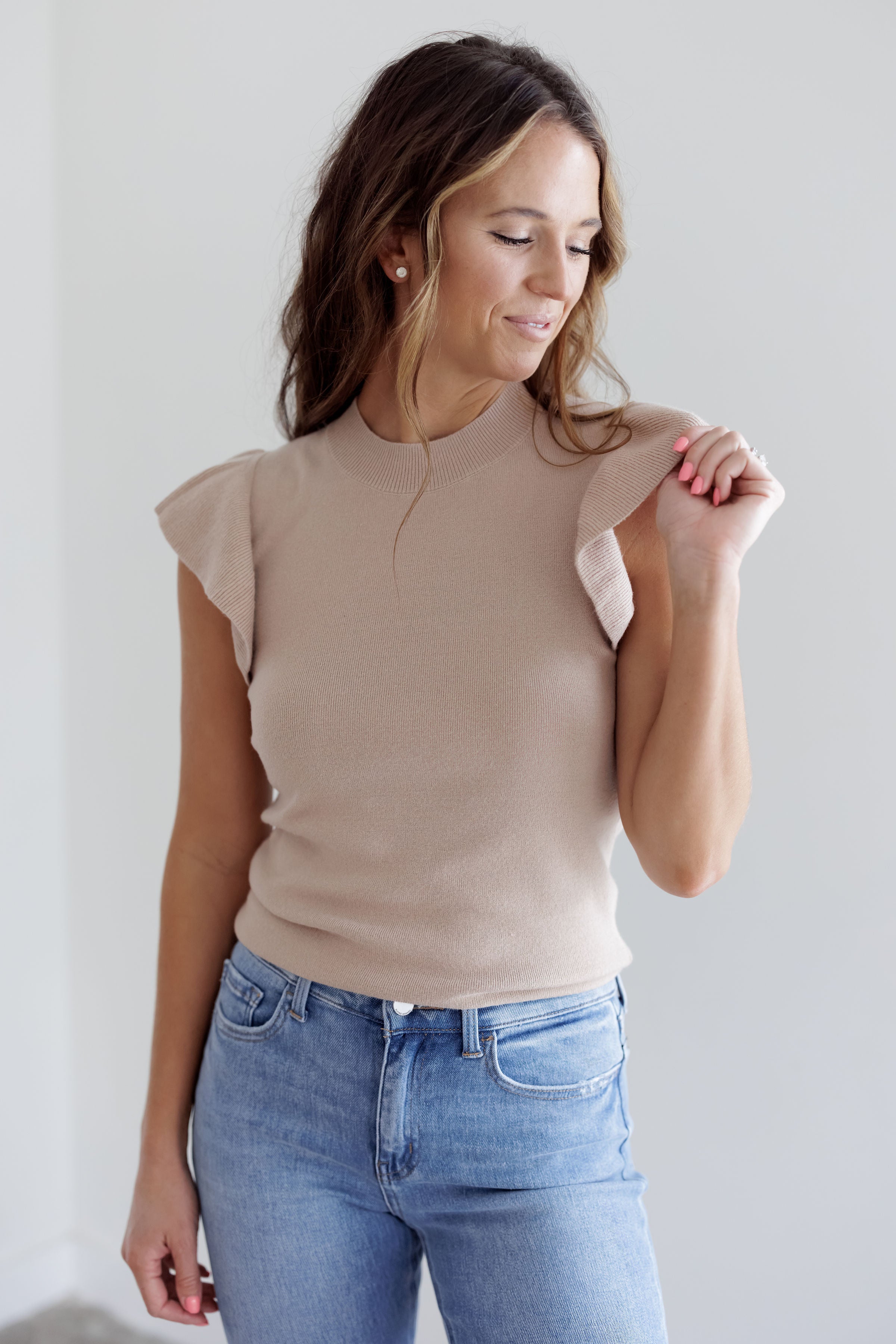 Run Your Race Top - Taupe