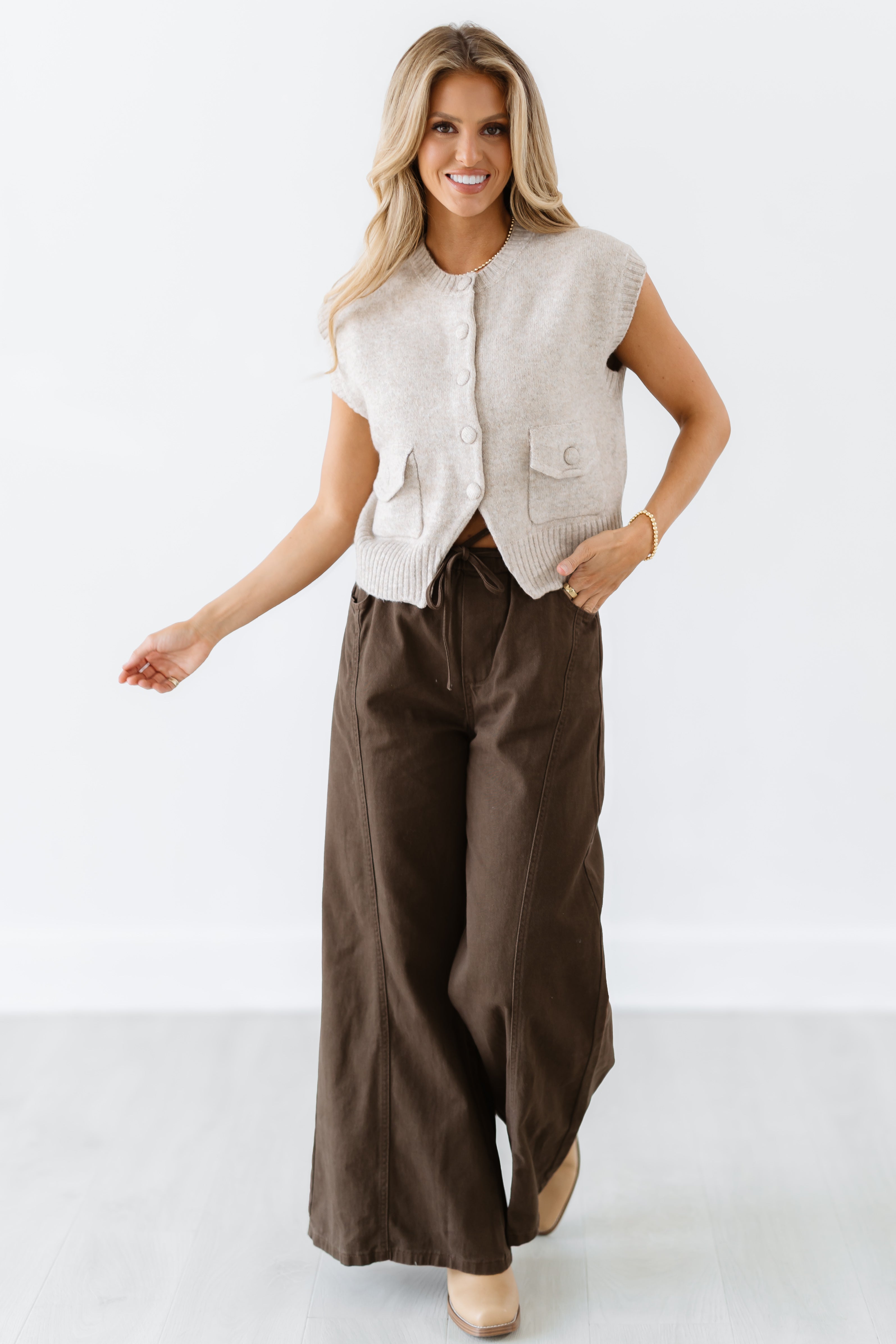 Northern Chill Sweater Vest - Mocha