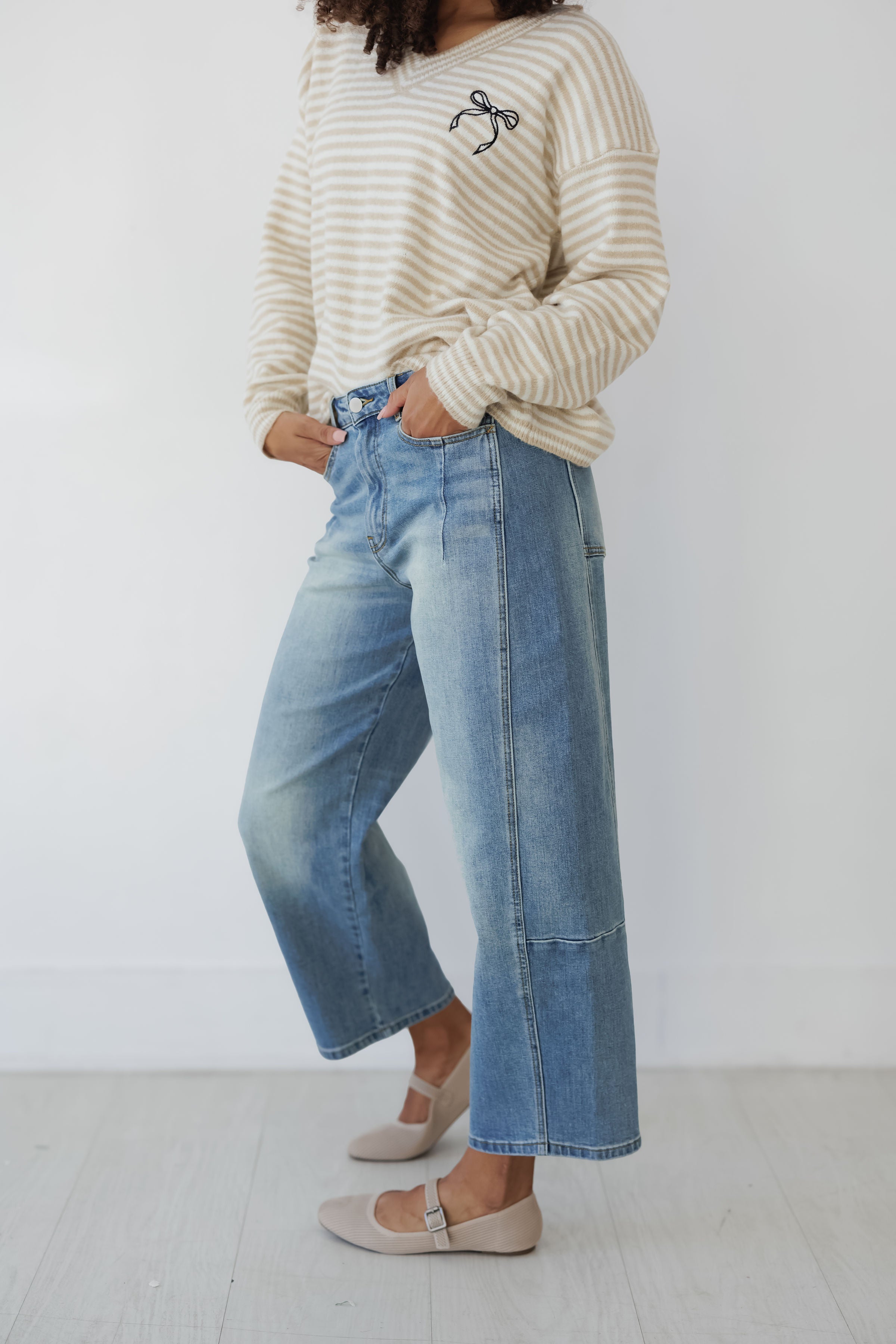 Joelle Loose Fit Denim Pants