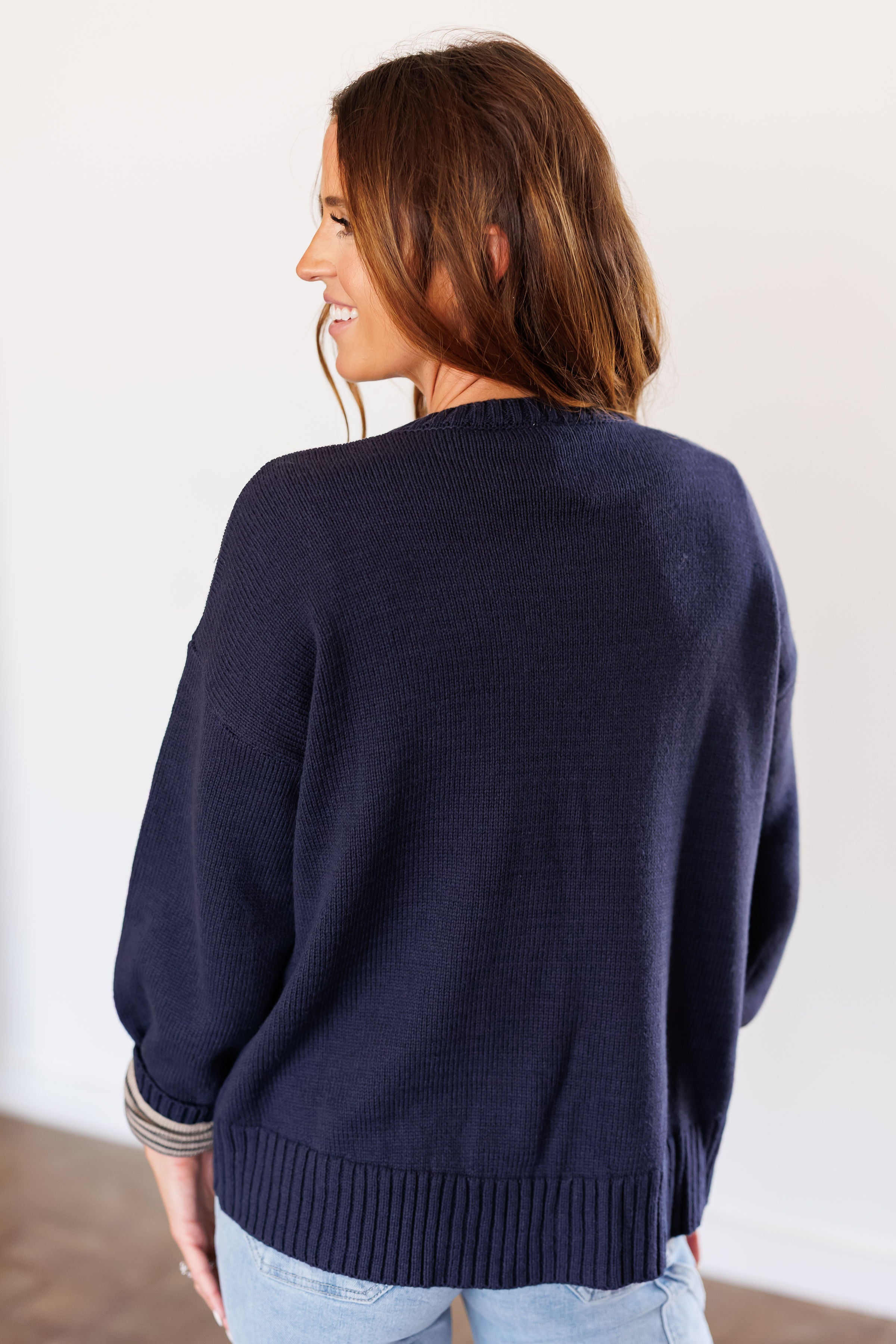 Teddy Bear Sweater - Navy