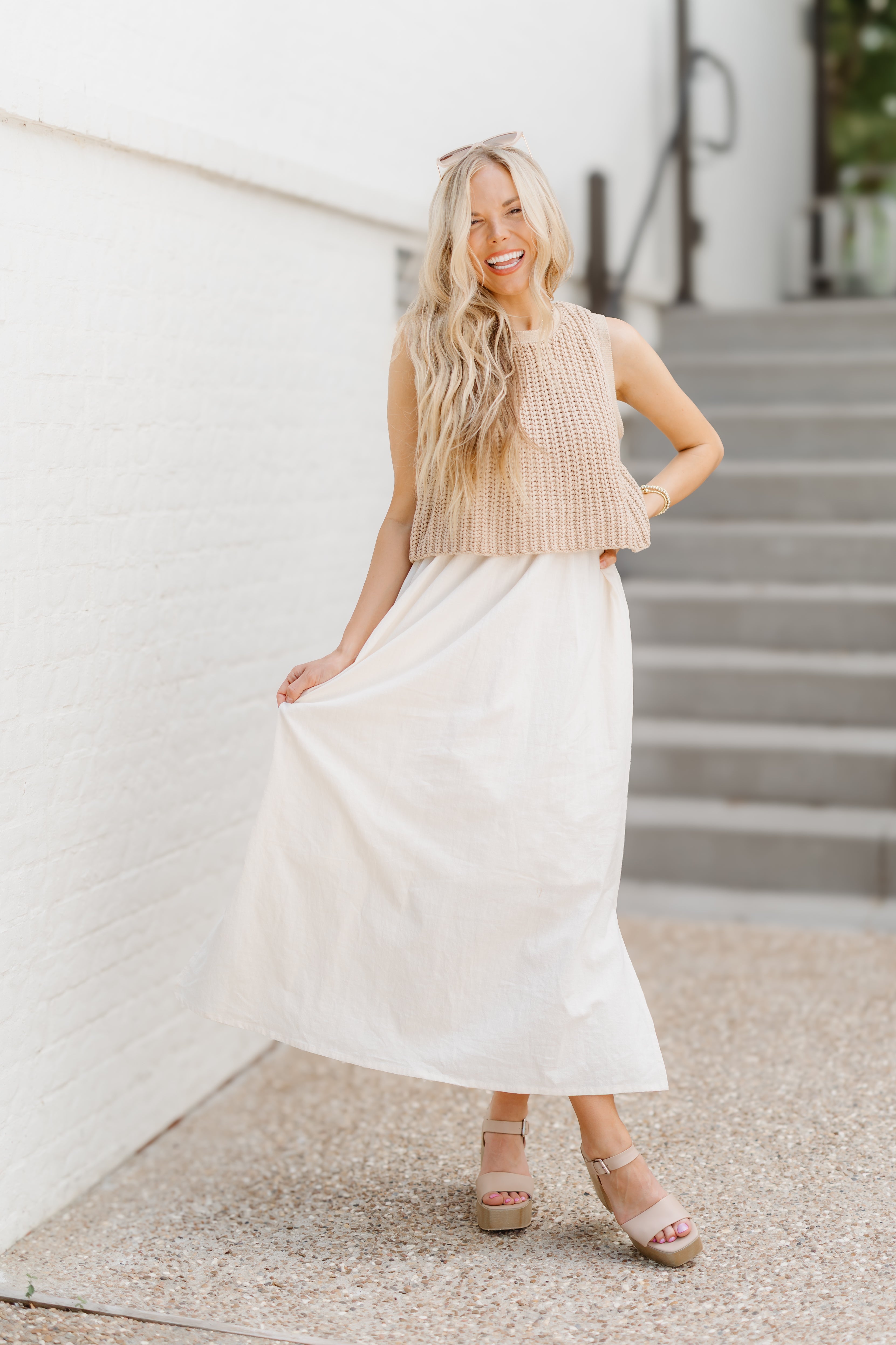 Style Essential Dress - Latte/Cream