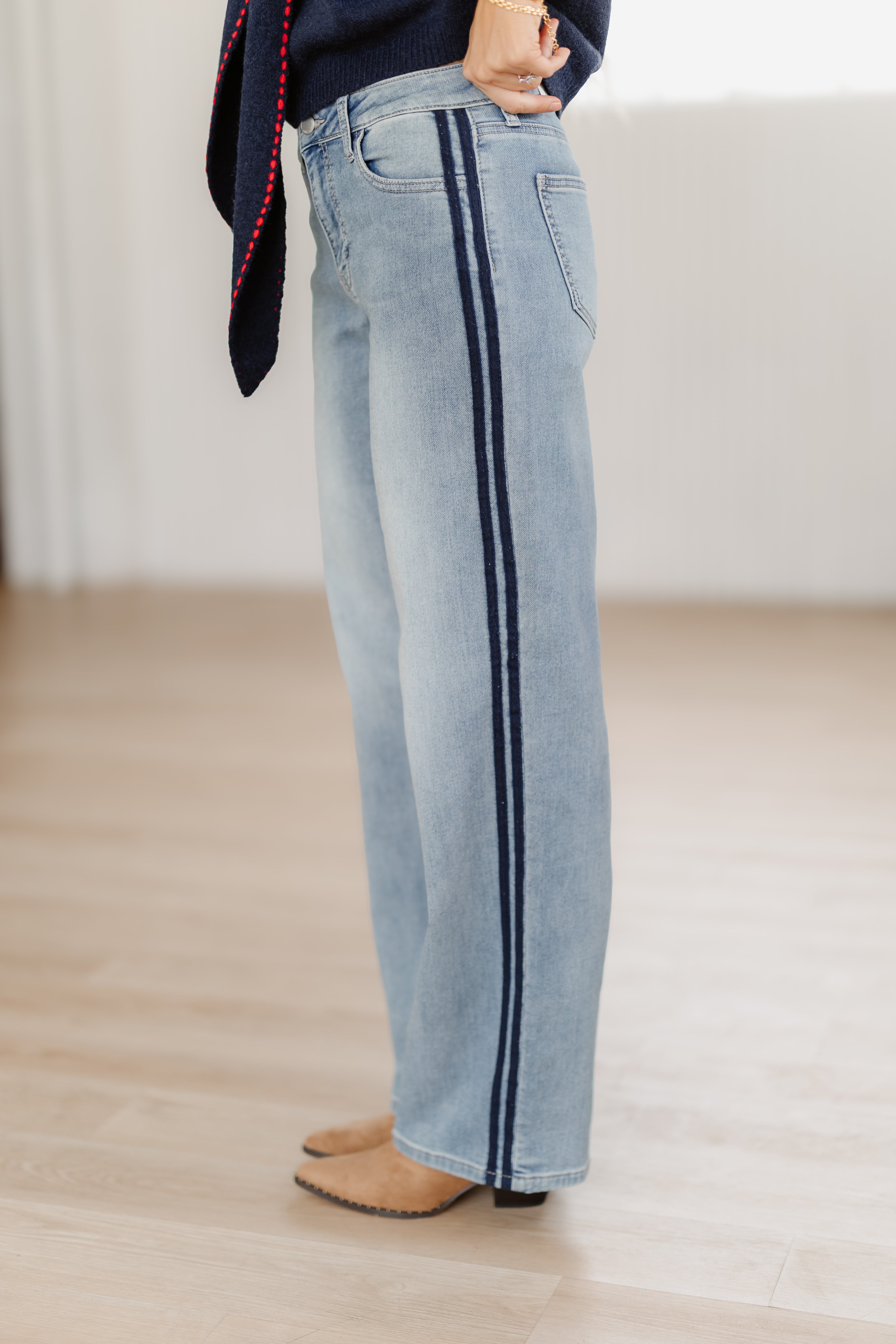 Caleb Mid Rise Tuxedo Sweat Pants