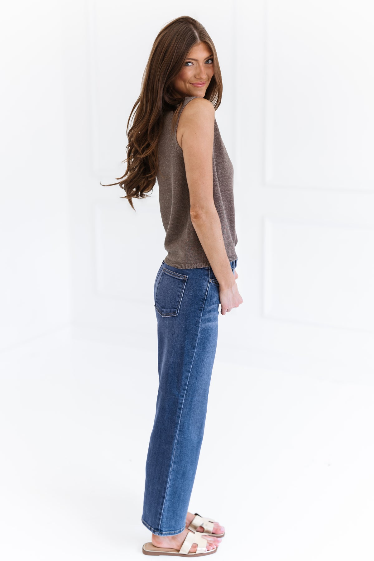 Unscripted Moments Sweater Vest - Pebble Coast