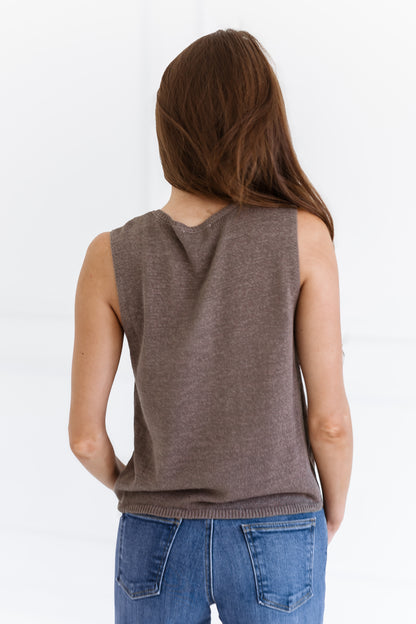 Unscripted Moments Sweater Vest - Pebble Coast