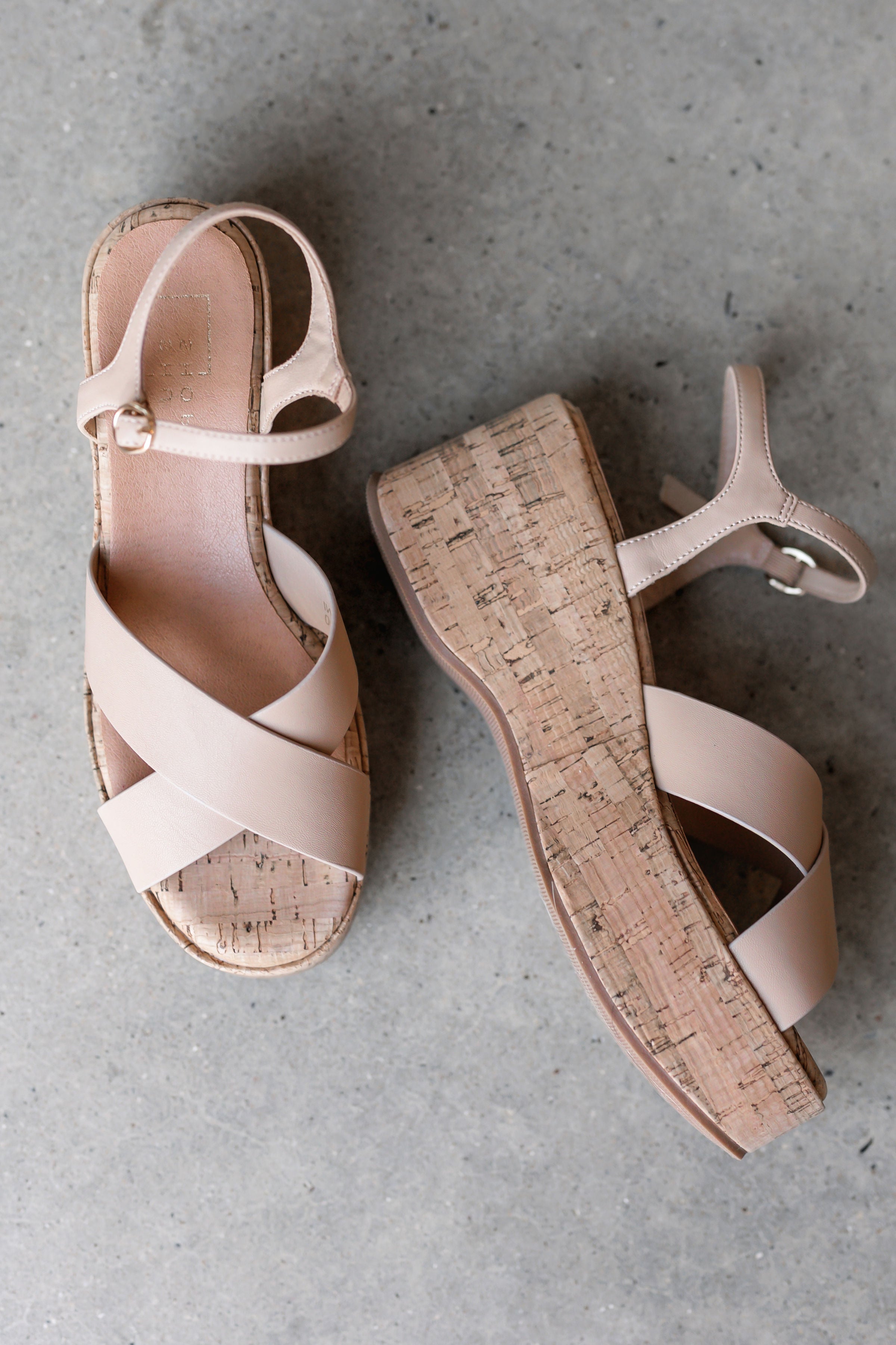ShuShop: Indiana Platform Sandal - Nude