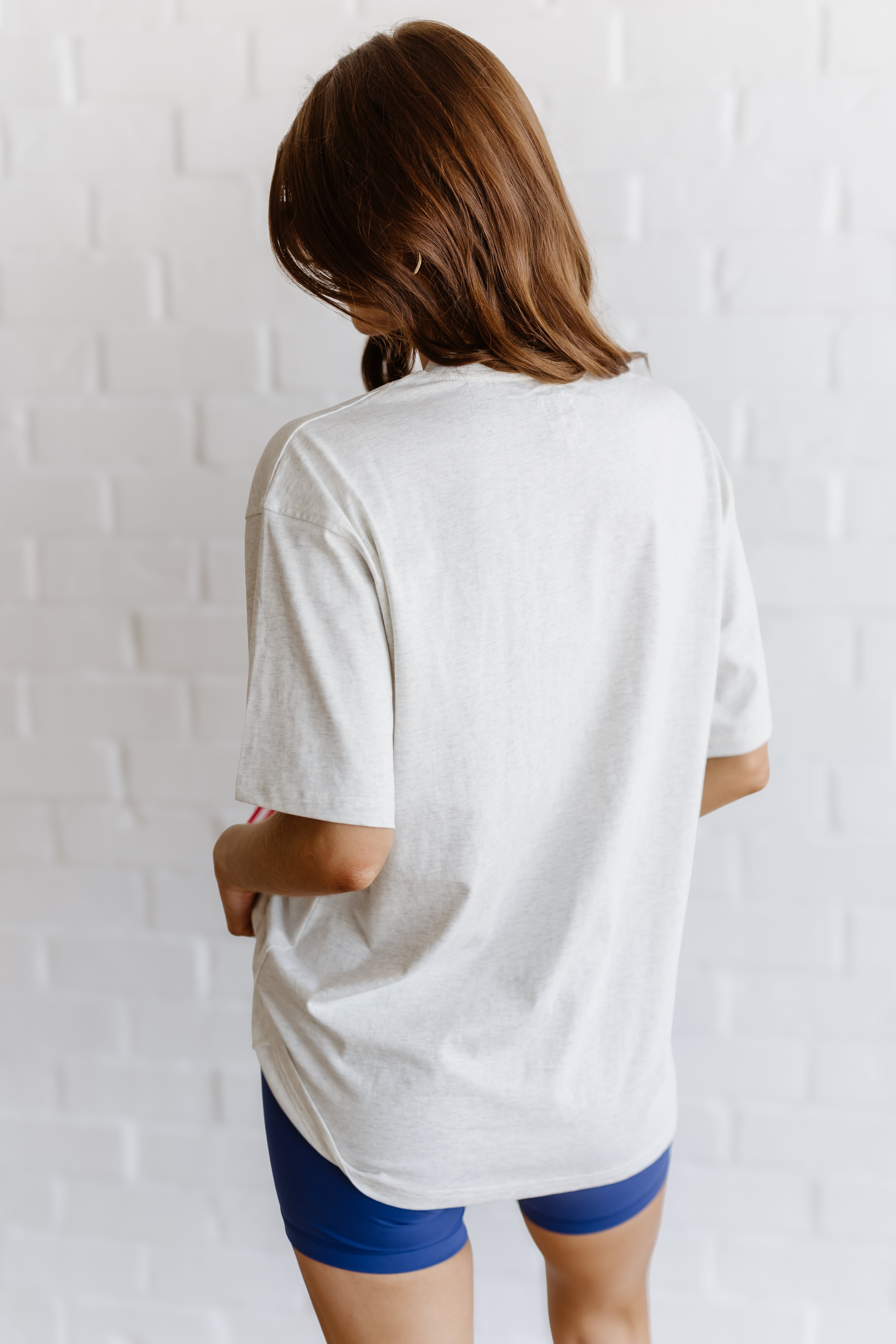 Party In The USA Graphic Tee-Pearl Grey