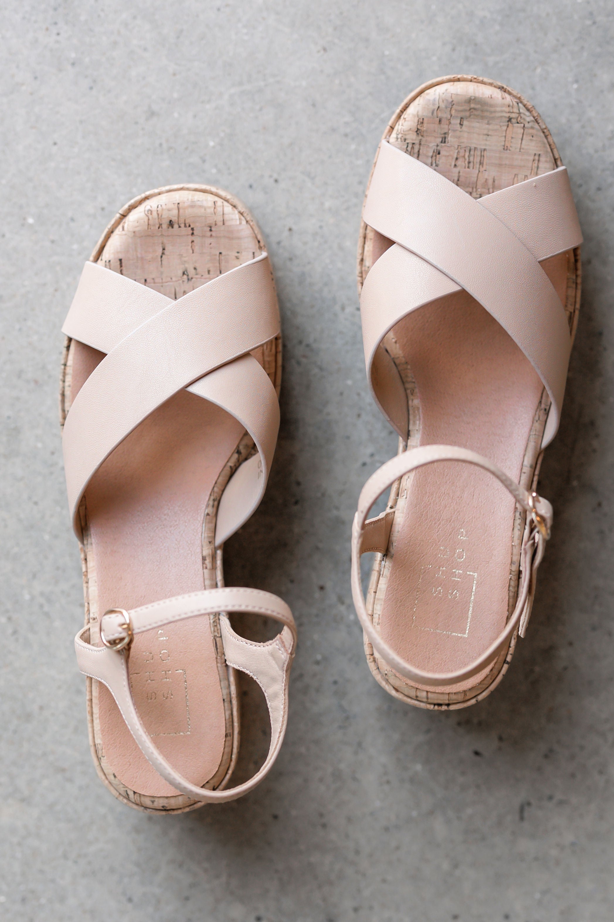 ShuShop: Indiana Platform Sandal - Nude