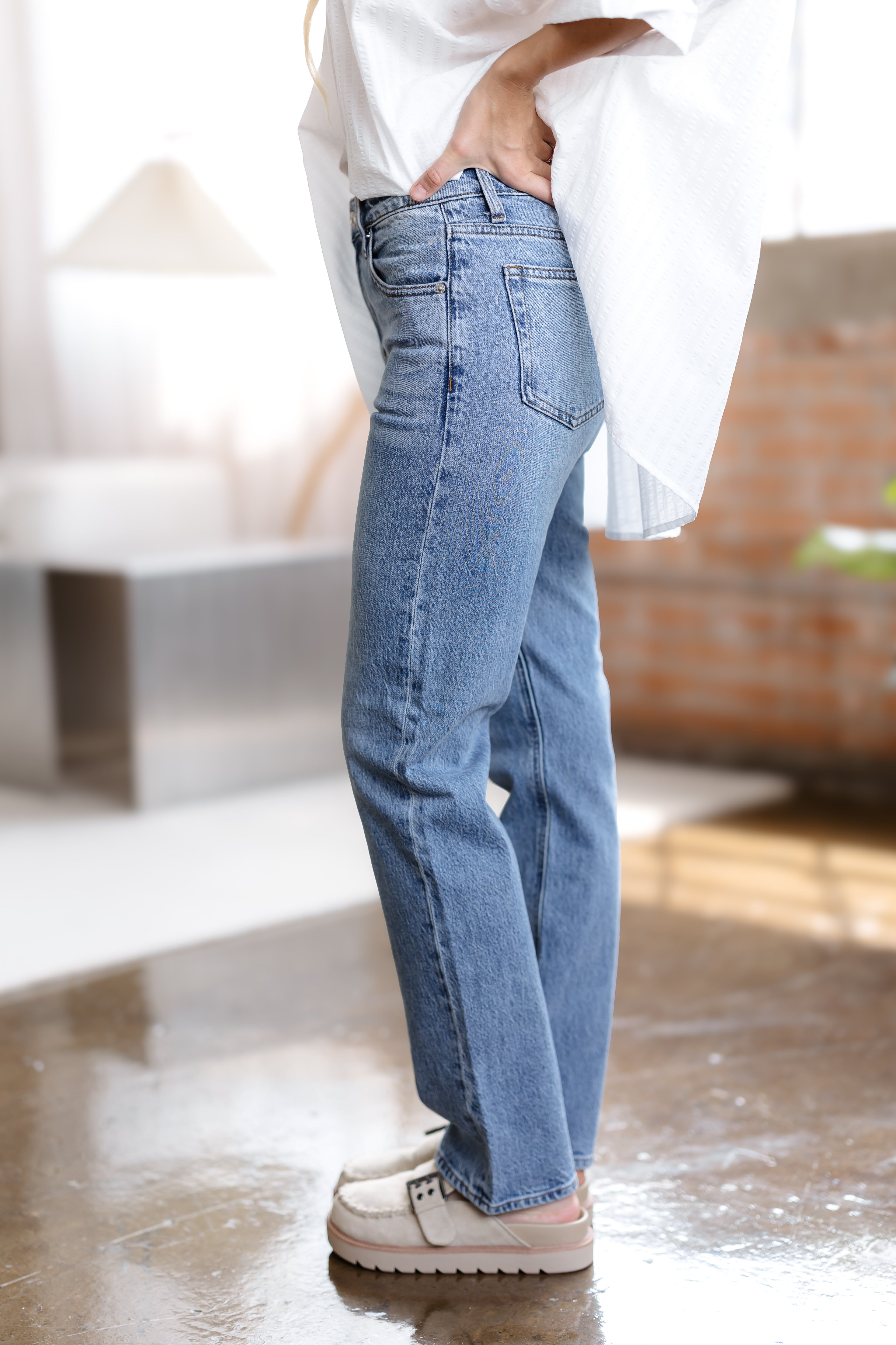 [Z Supply] Nash High Rise Straight Jeans