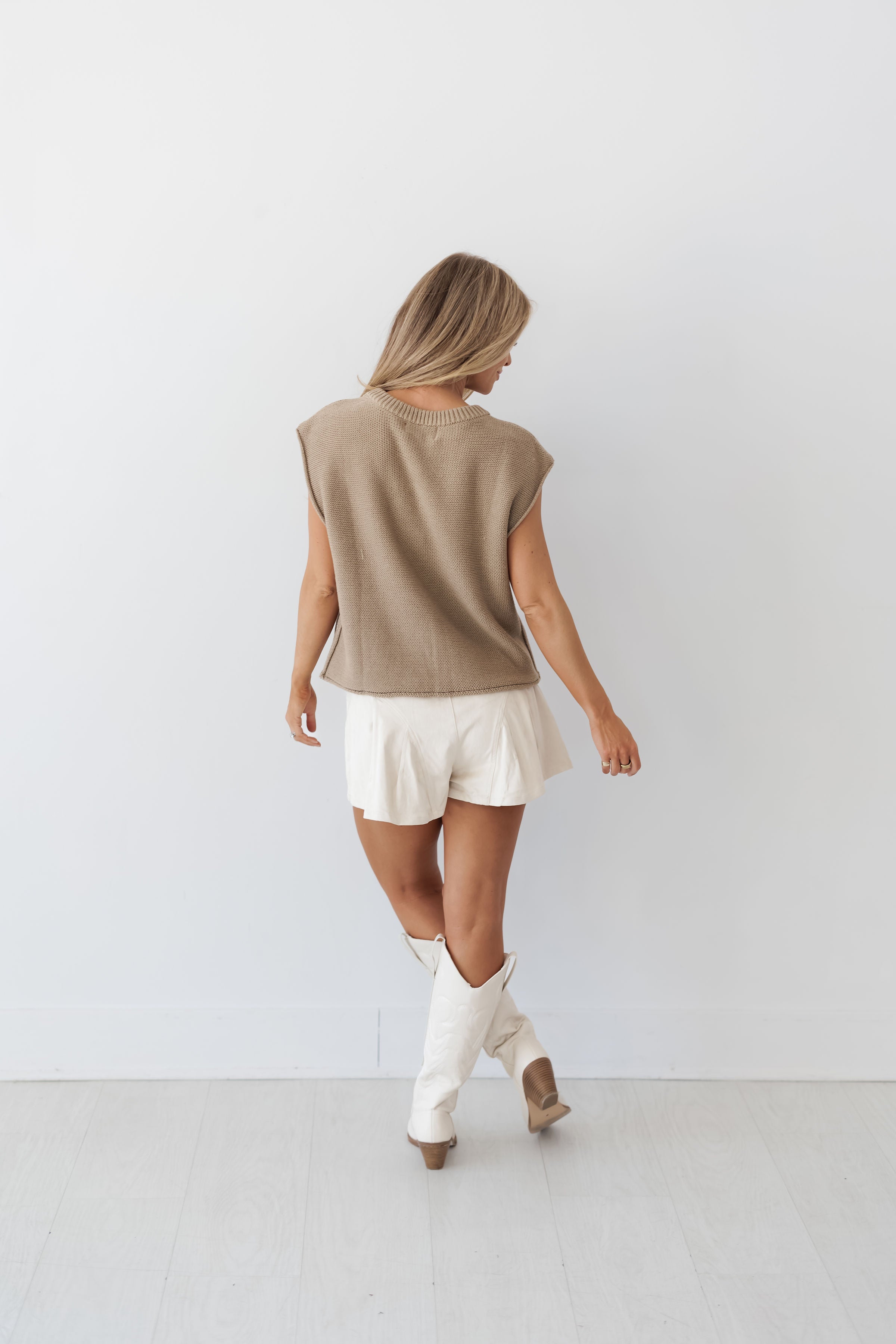 Ellie Sweater Top - Khaki