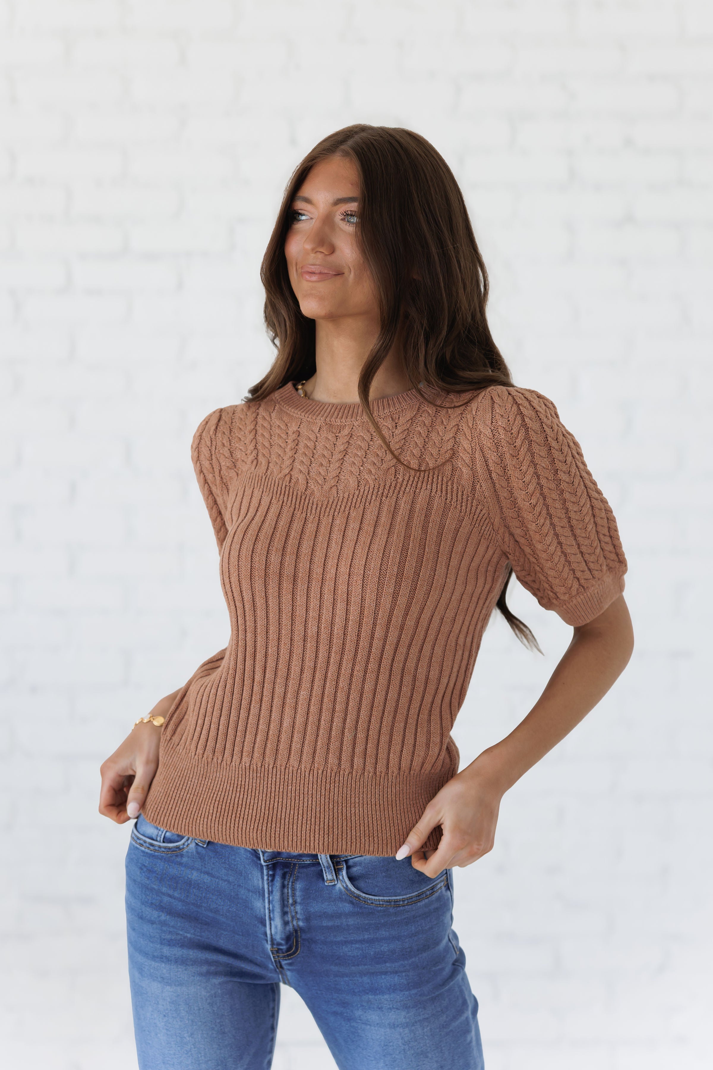 Lead The Way Sweater - Cinnamon