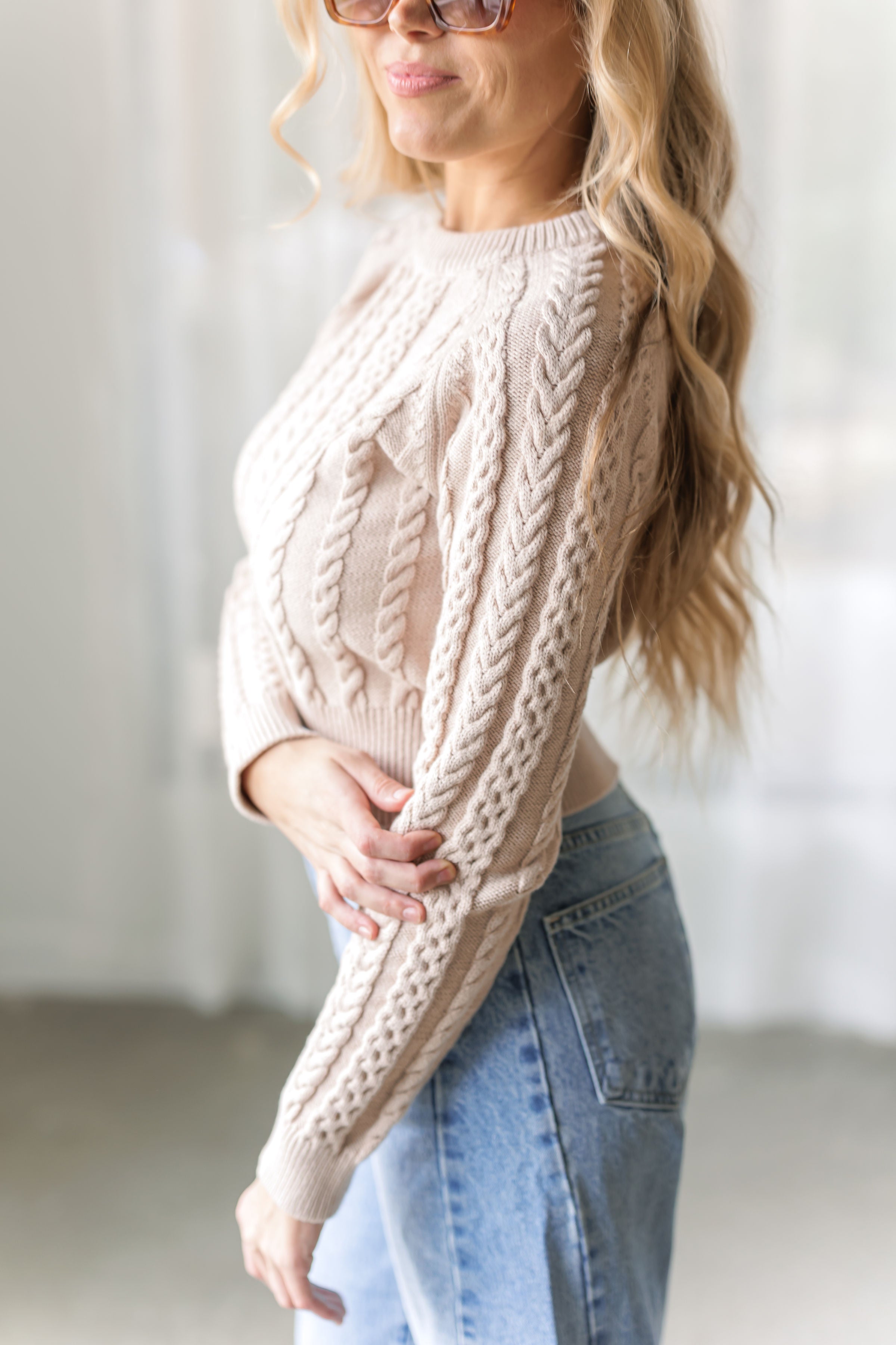 Be The Calm Cropped Sweater
