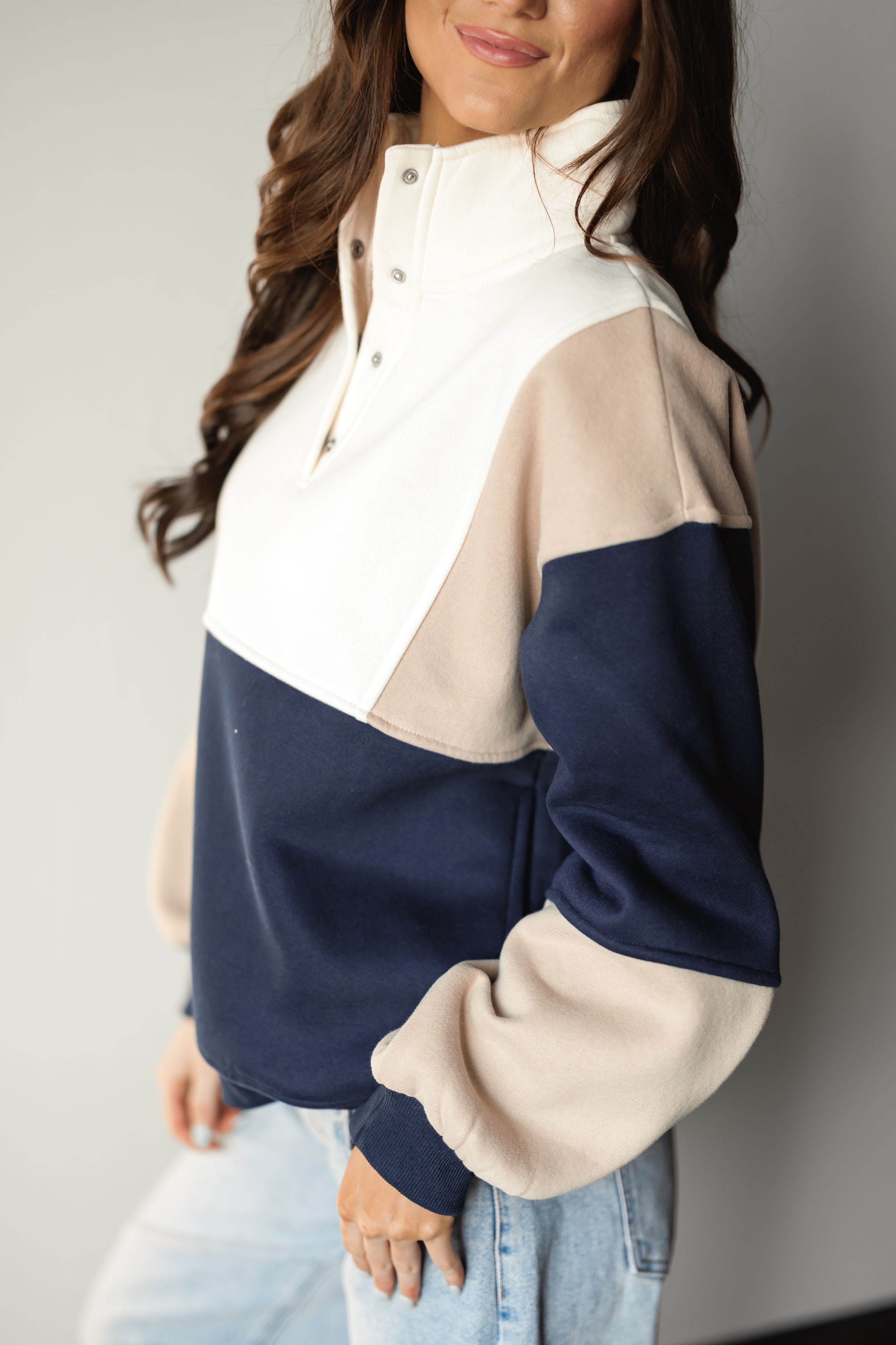 Feel At Ease Colorblock Pullover