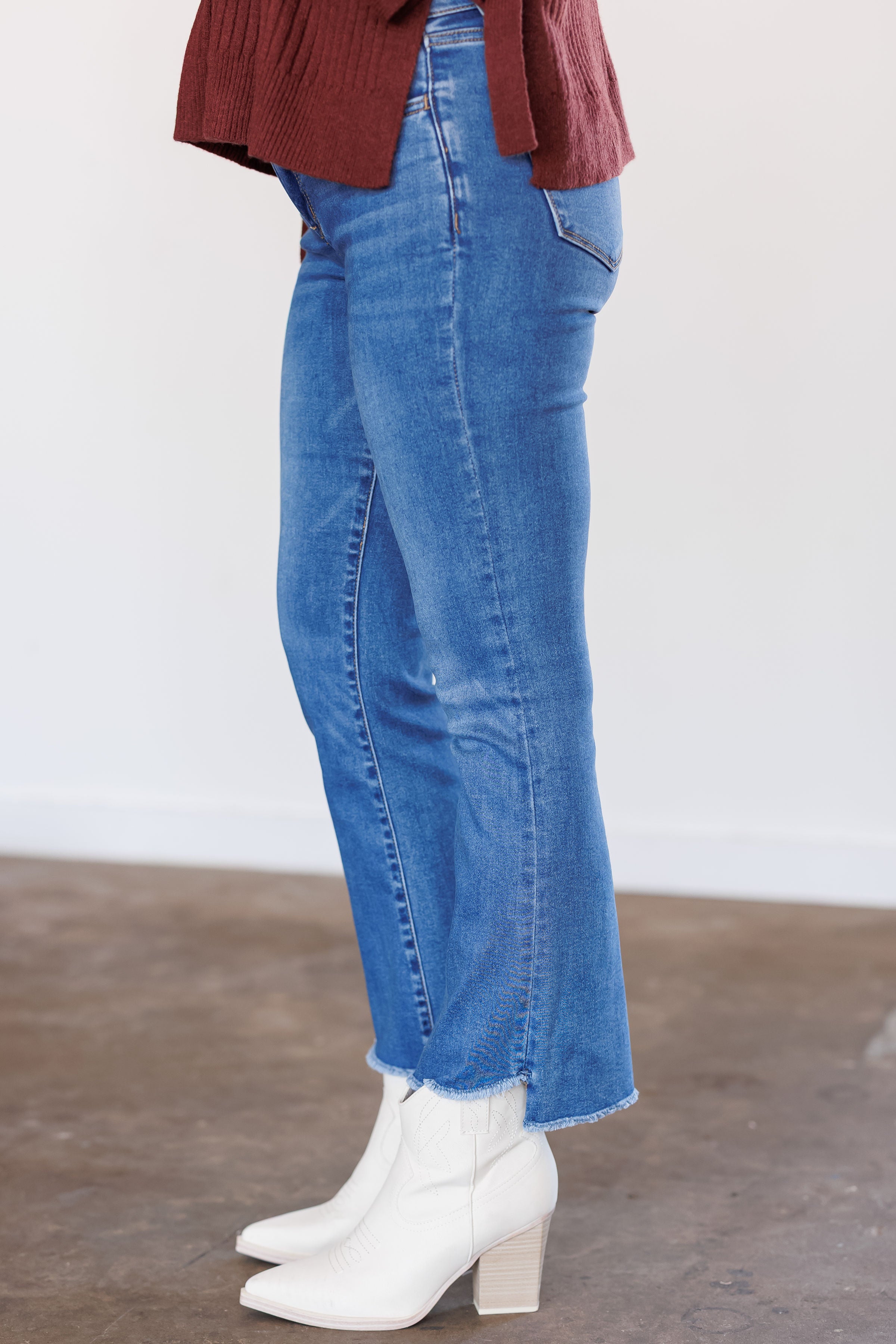 Darrion Mid Rise Crop Flare Jeans