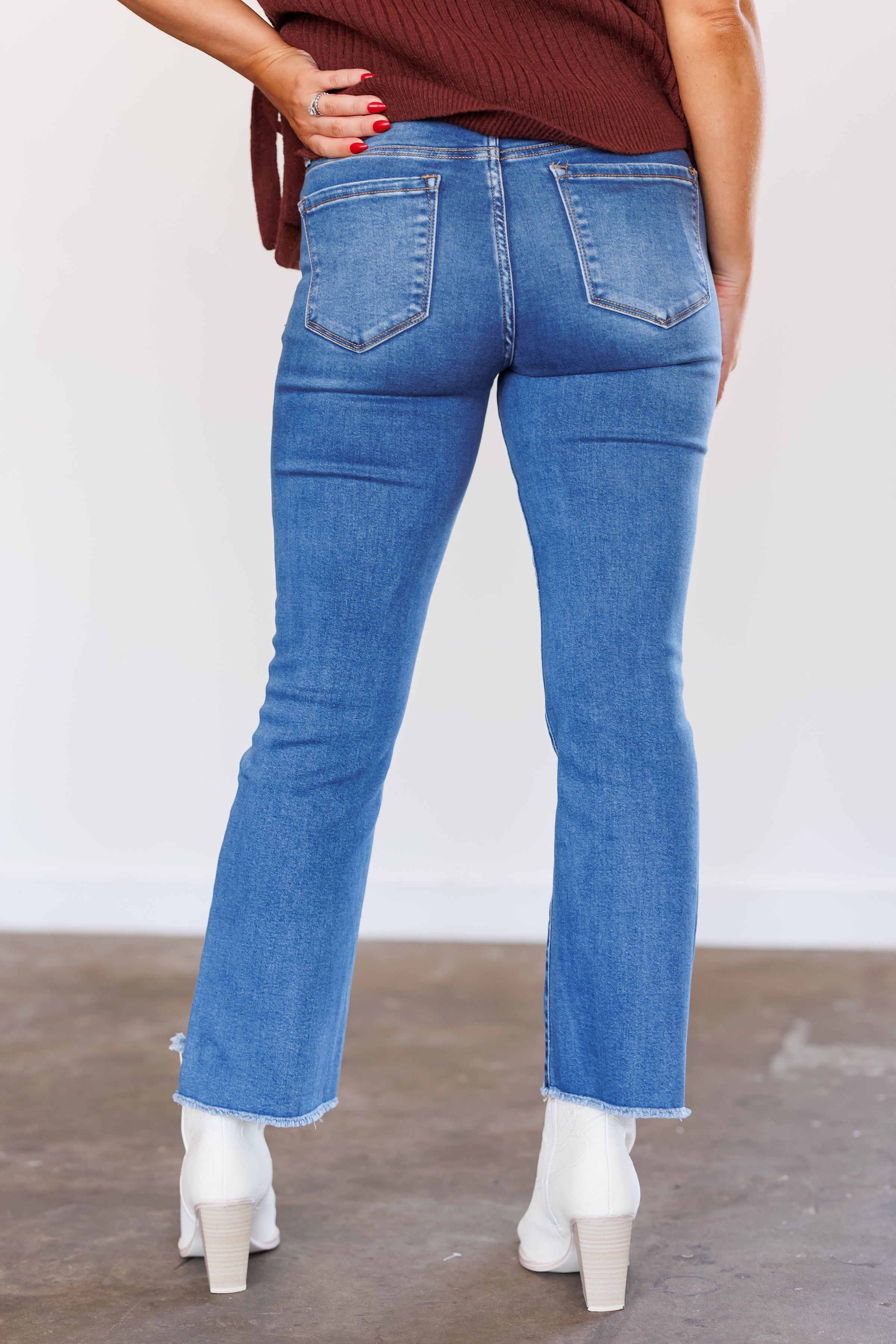 Darrion Mid Rise Crop Flare Jeans