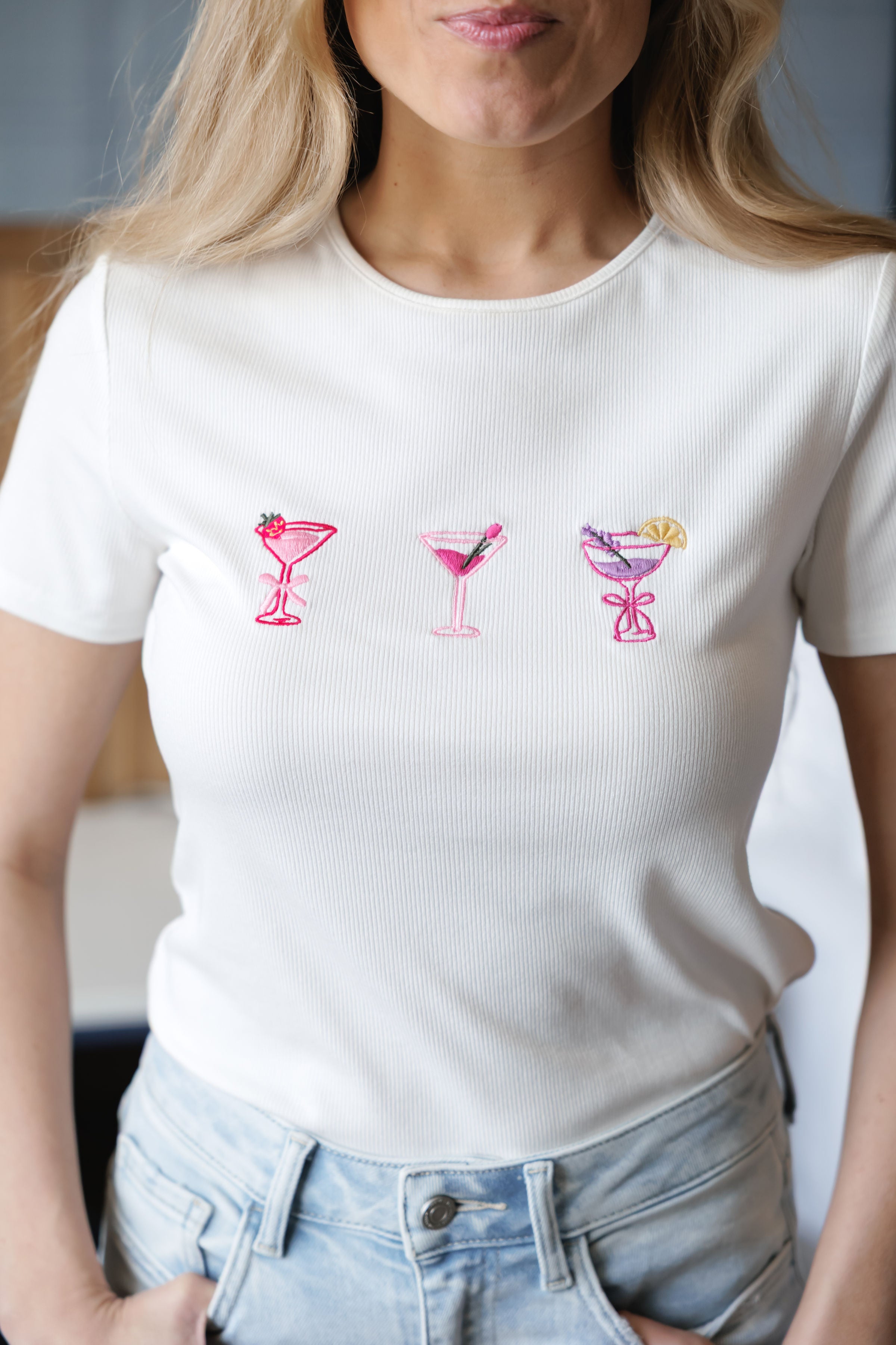 Cocktails Ribbed Top