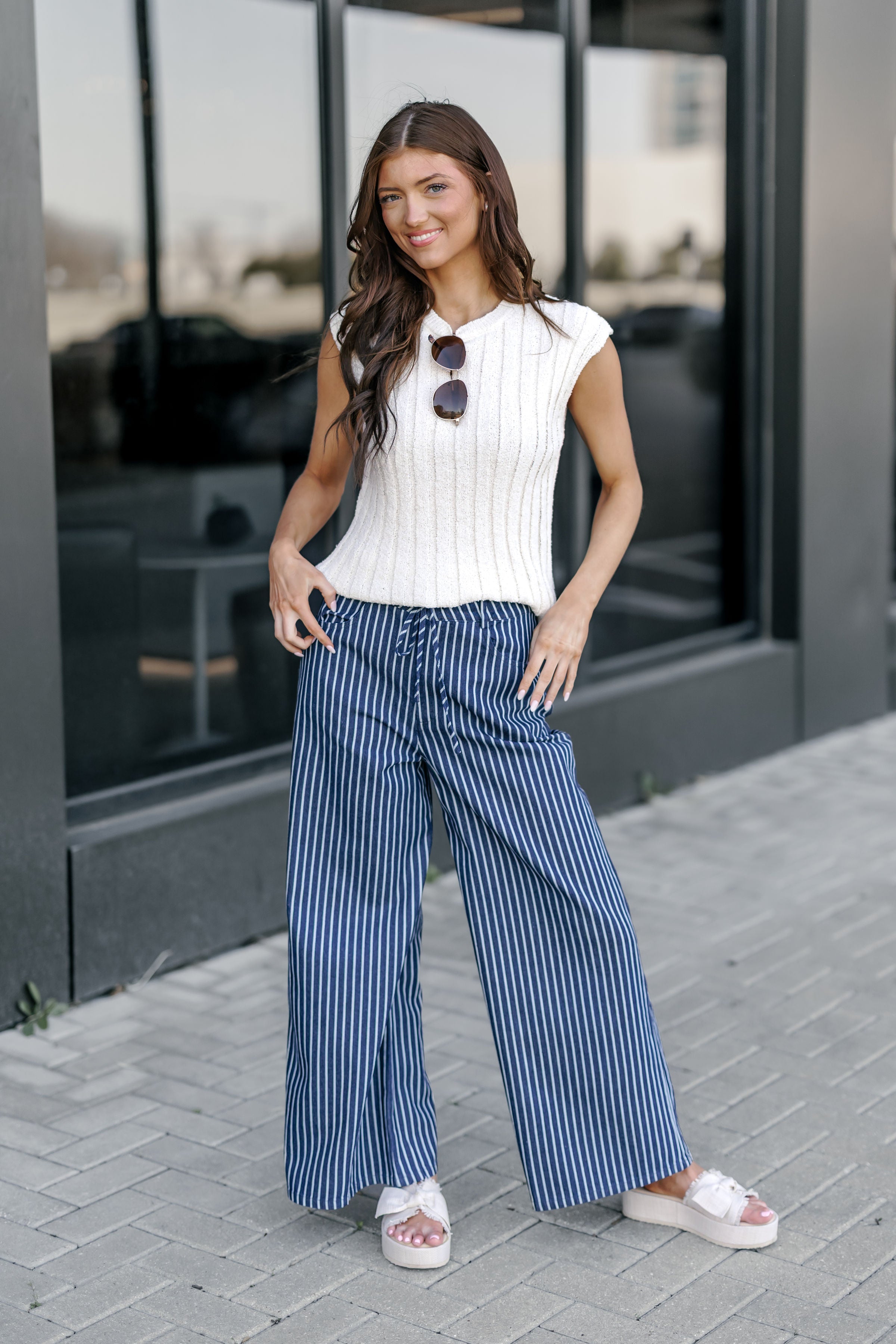 Quiet Moments Sweater Top - Cream - FINAL SALE