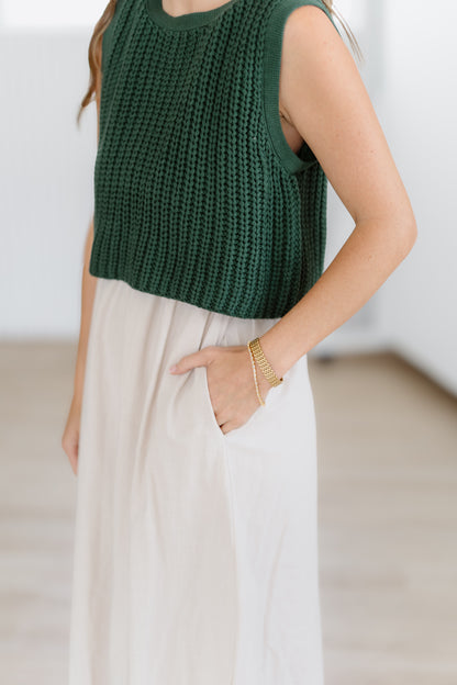 Style Essential Dress - Green/Taupe