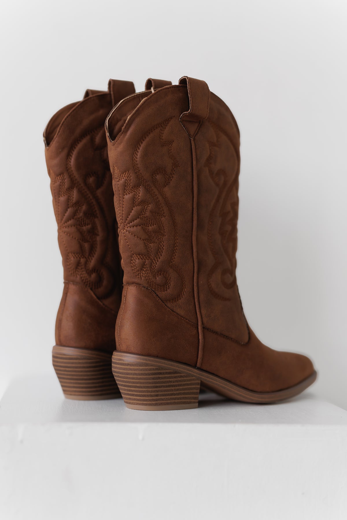 MIA: Kelsha Boot - Cognac - FINAL SALE