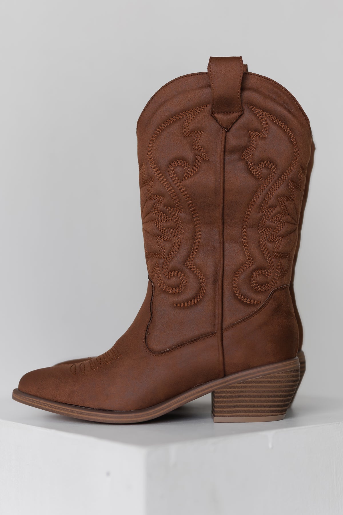 MIA: Kelsha Boot - Cognac - FINAL SALE