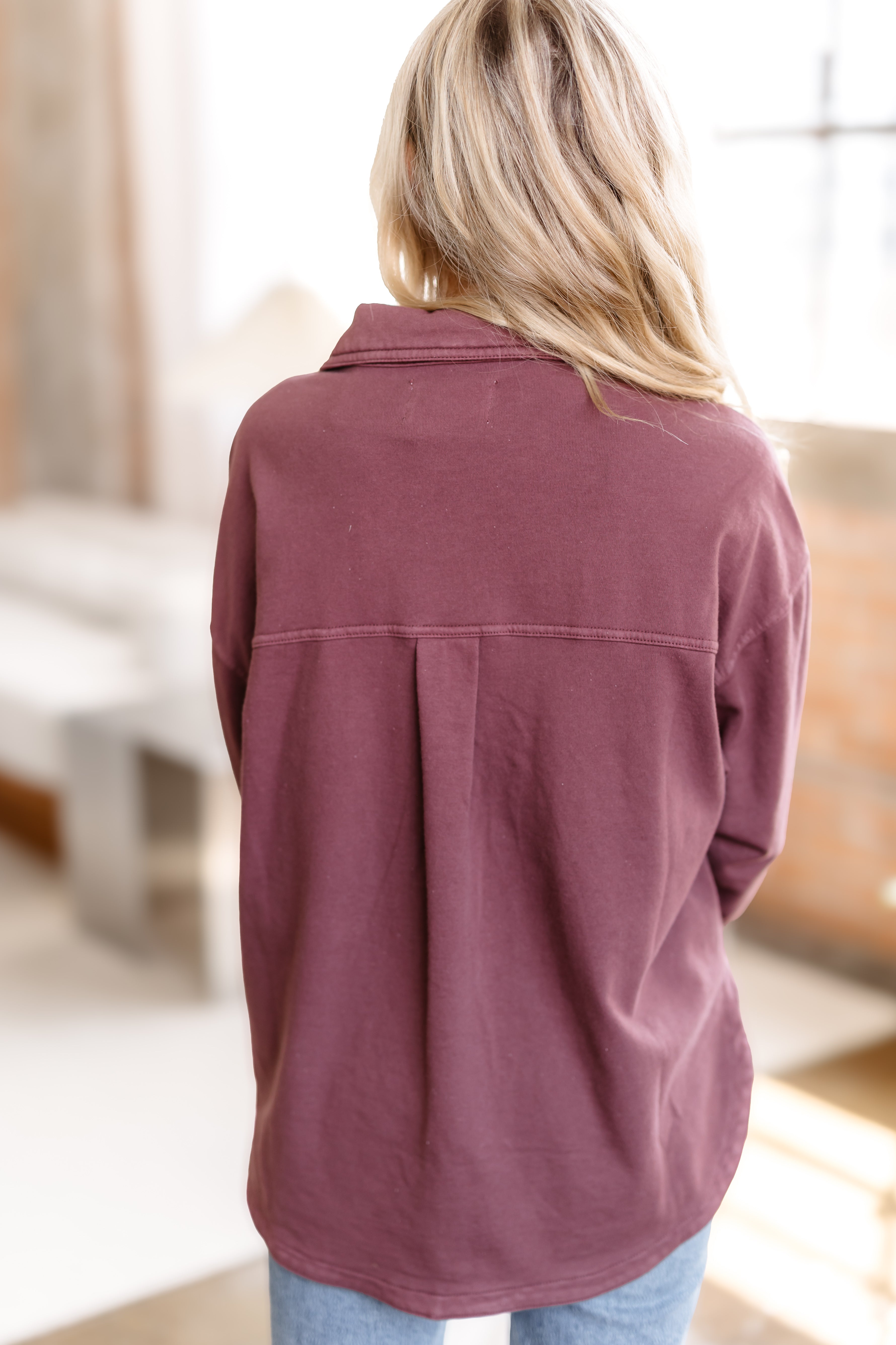 Open Horizon Shacket - Raisin