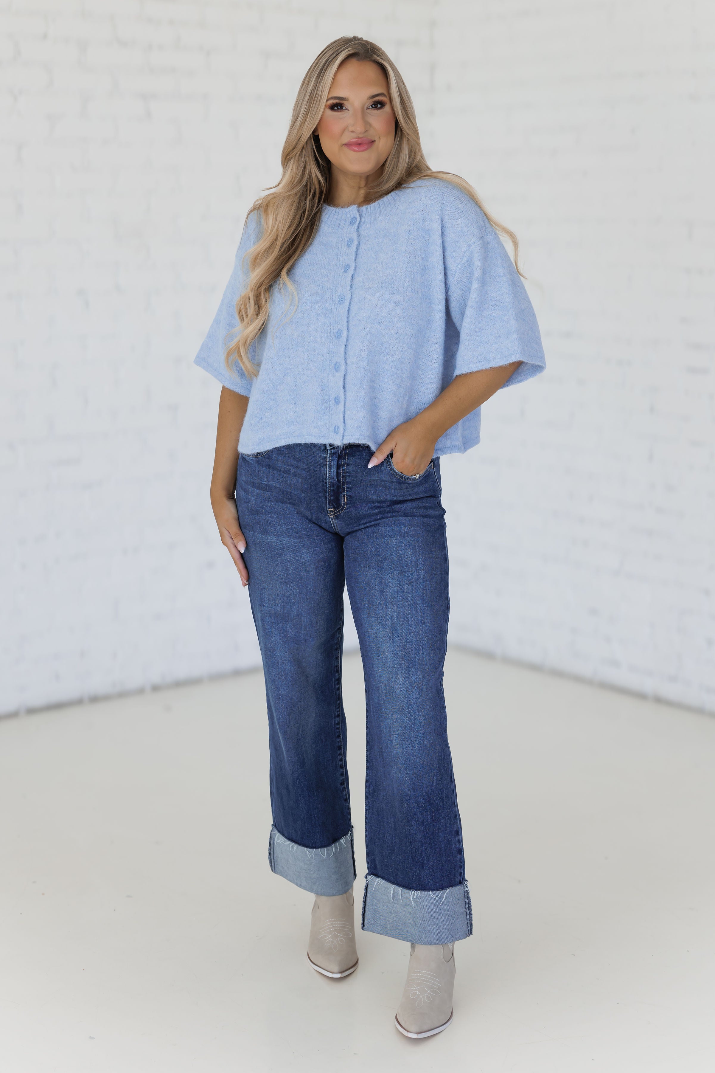 Small Steps Cardigan - Blue