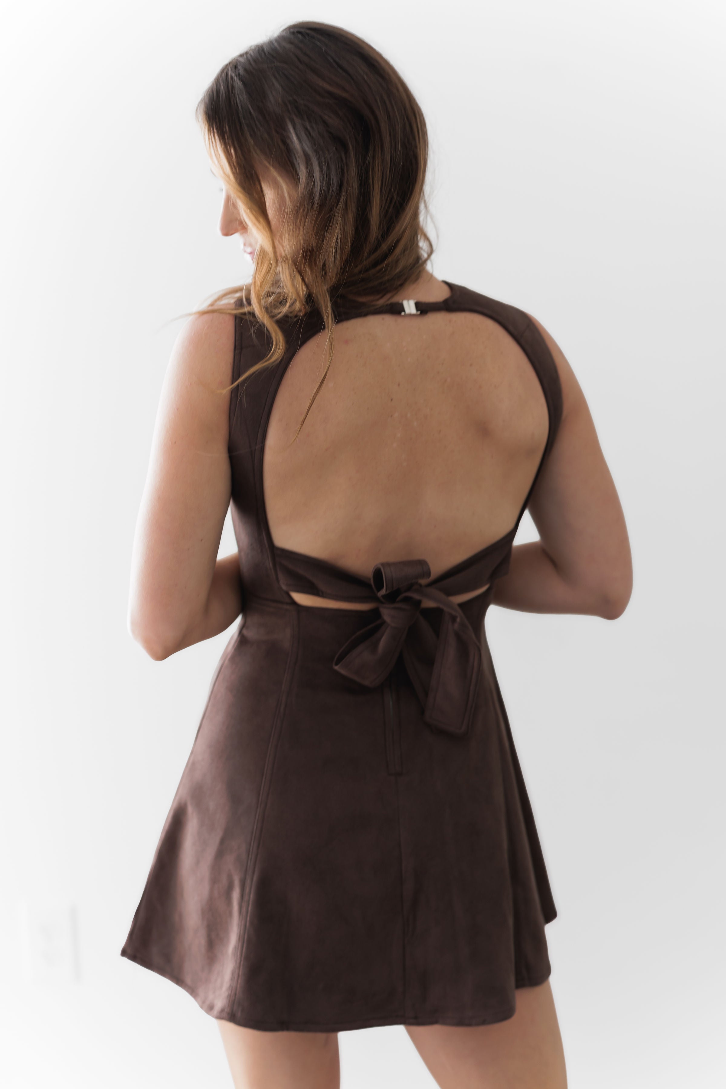 Ciara Mini Dress - Dark Brown