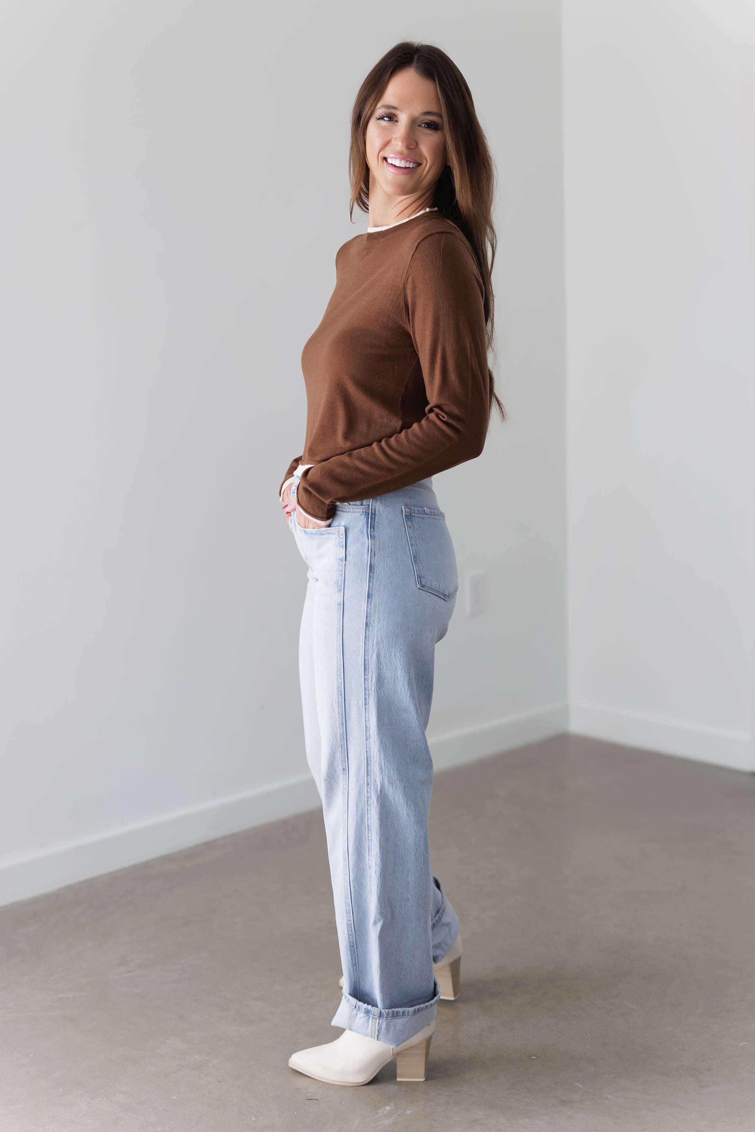 Always Here Top - Brown