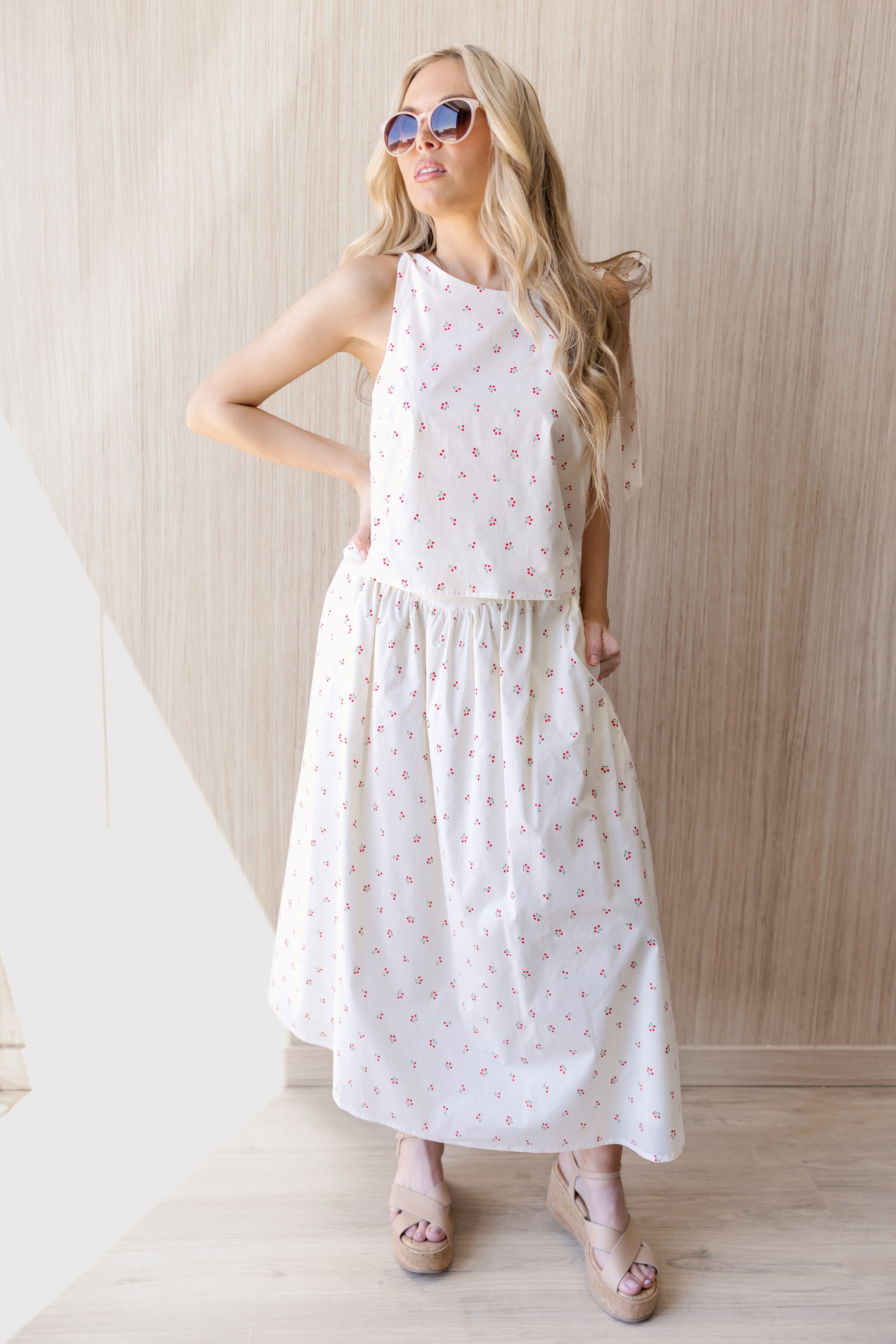 Cherry Picked Top & Skirt Set