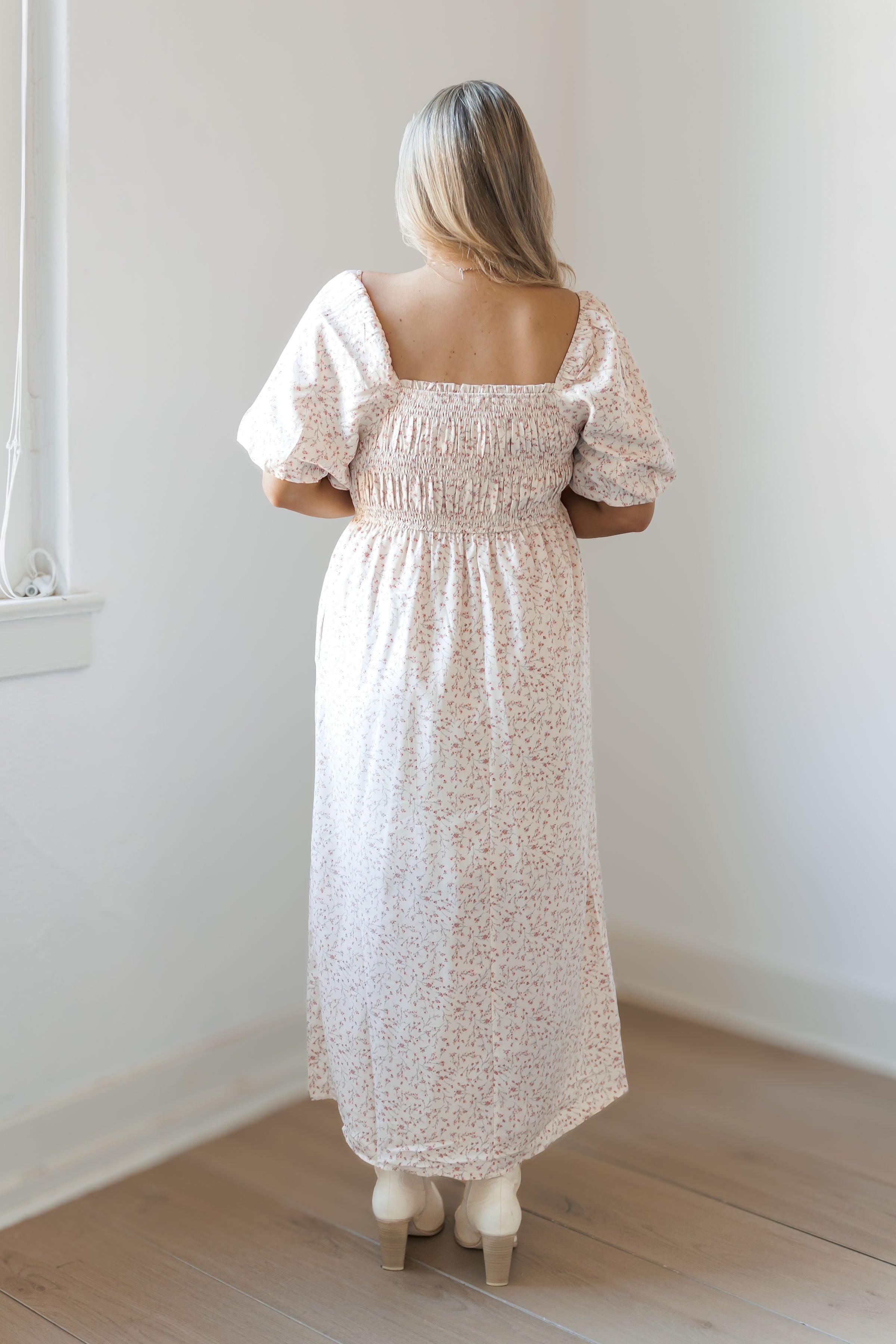 Cassidy Dress - Cream/Pink