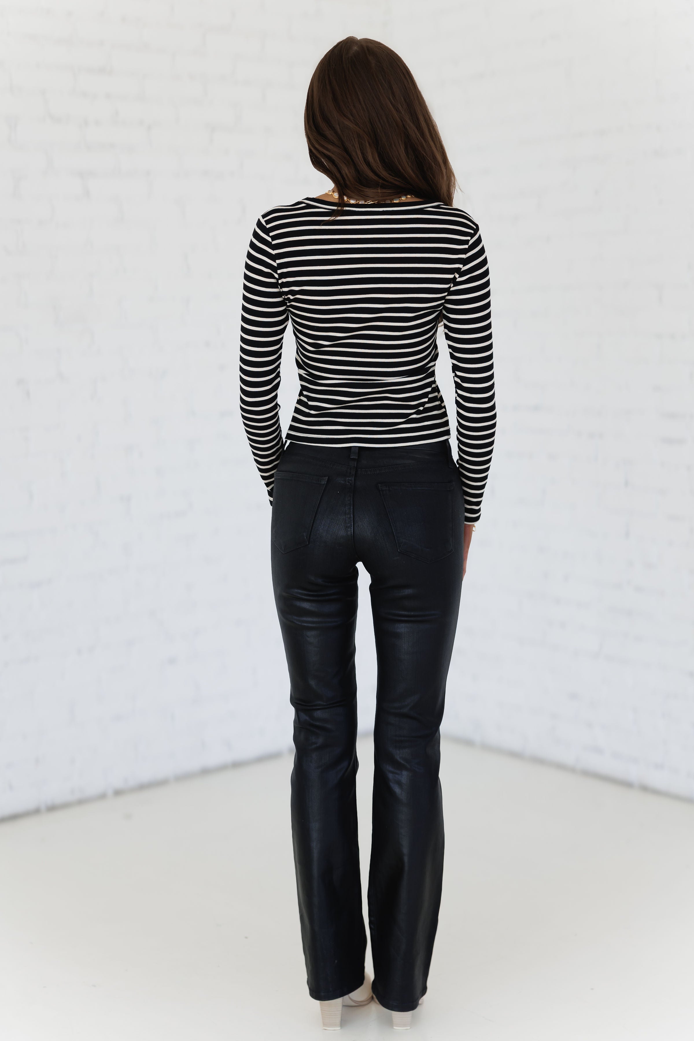 Let It Begin Top - Black/Beige