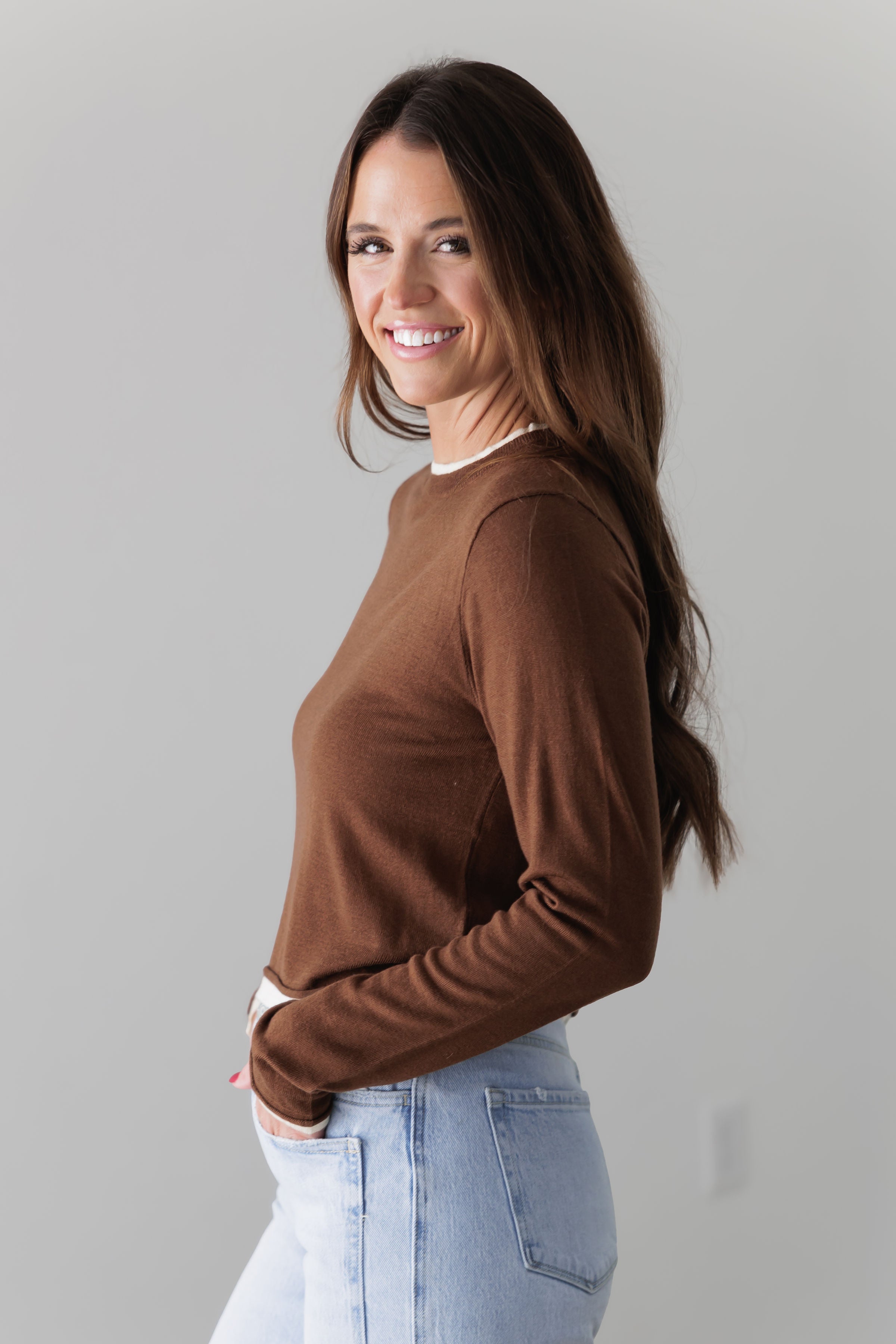 Always Here Top - Brown