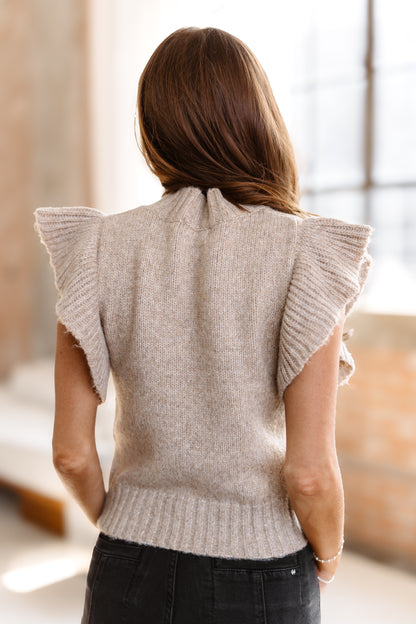 Cozy Lane Sweater Top - Wheat