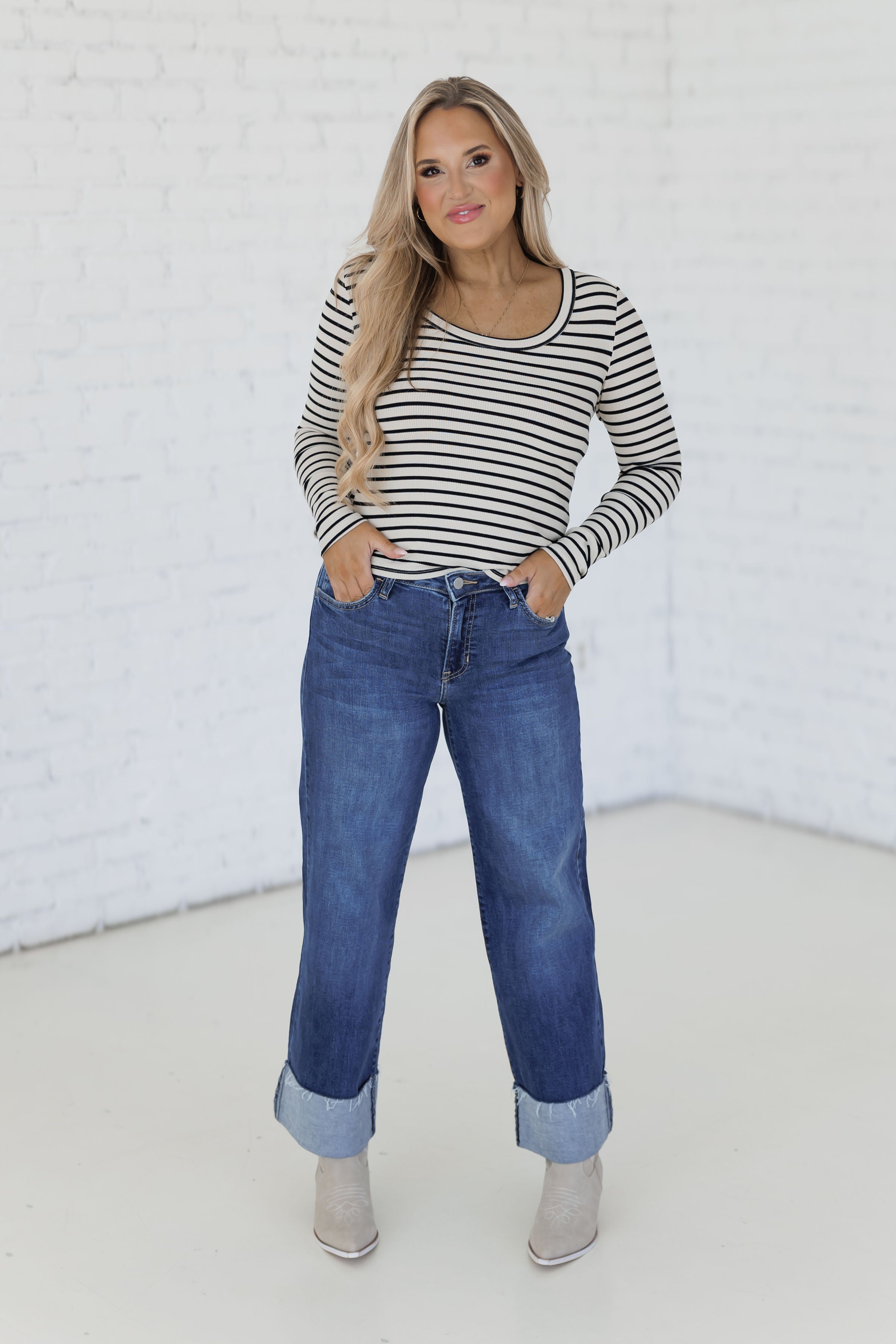 Let It Begin Top - Stone/Black