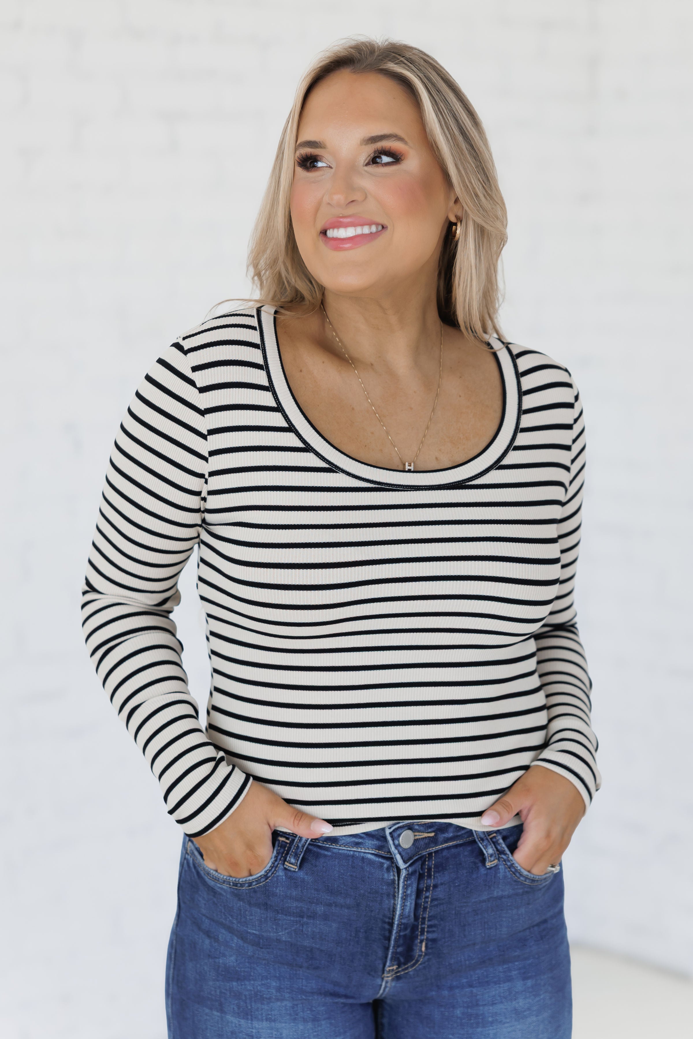 Let It Begin Top - Stone/Black