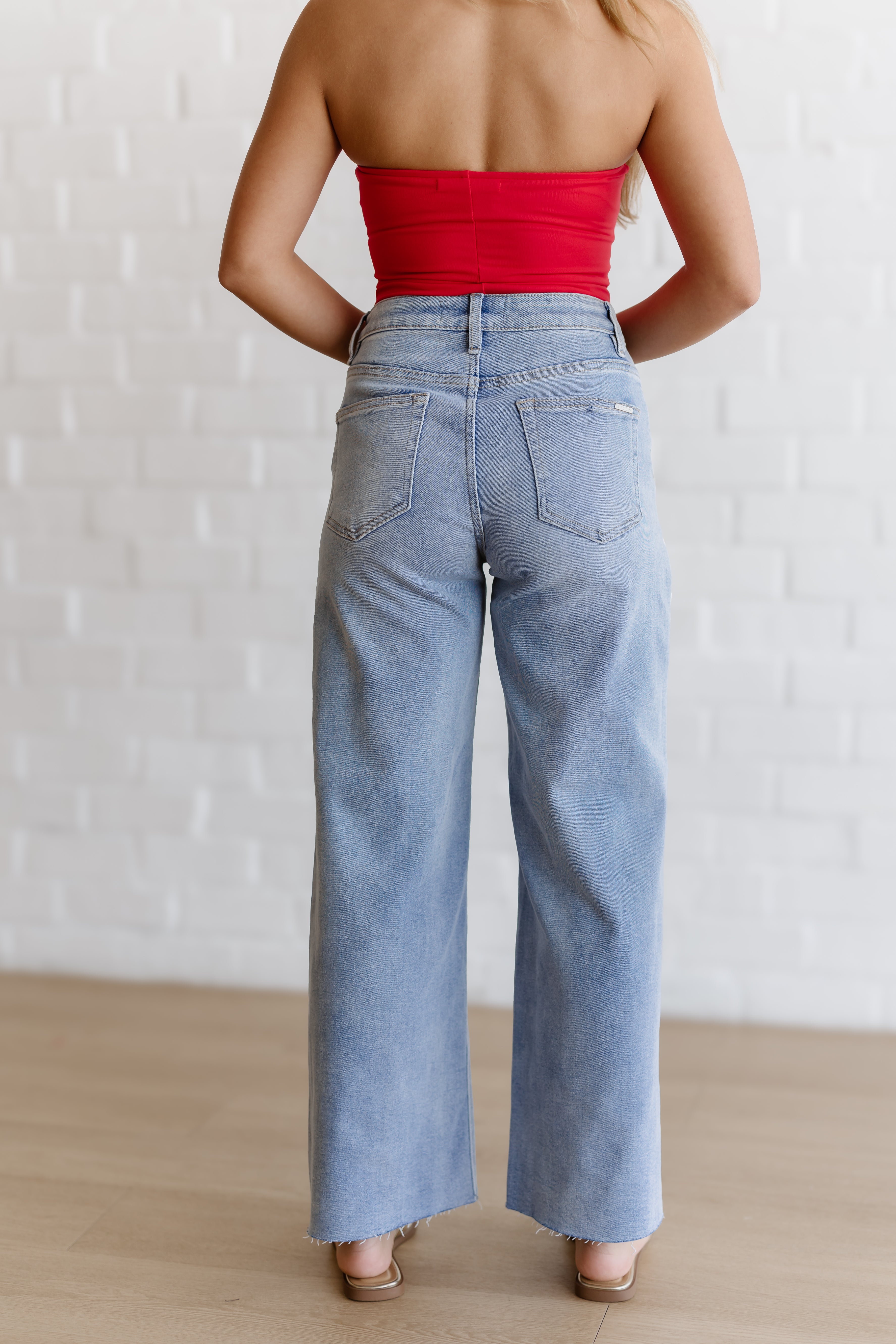 Nixon High Rise Crop Wide Flower Jeans